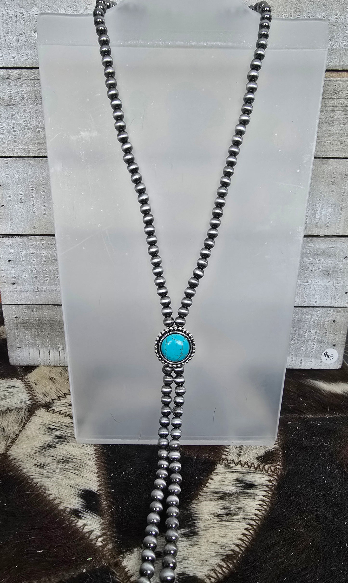 Beaded Bolo Tie Necklace