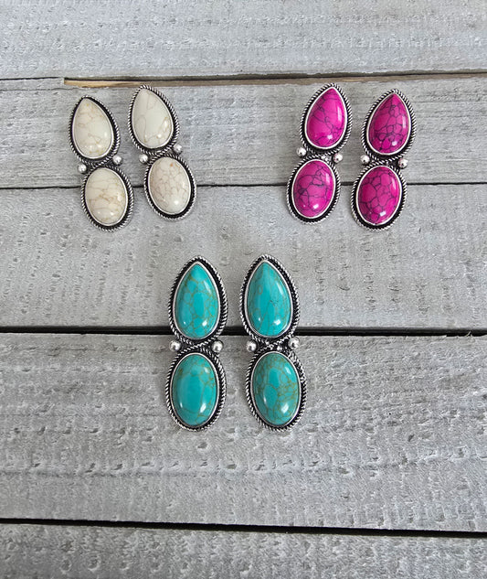 Faux Oyster Earrings