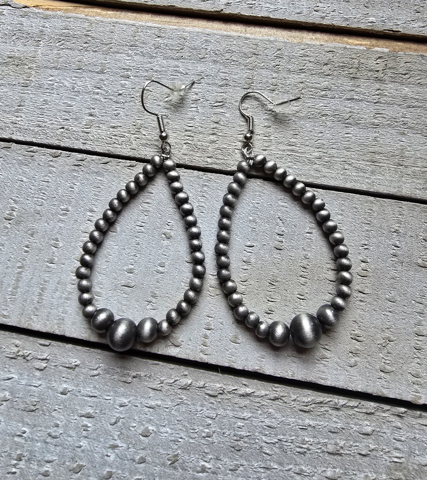 Beaded Faux Pearl Teardrops