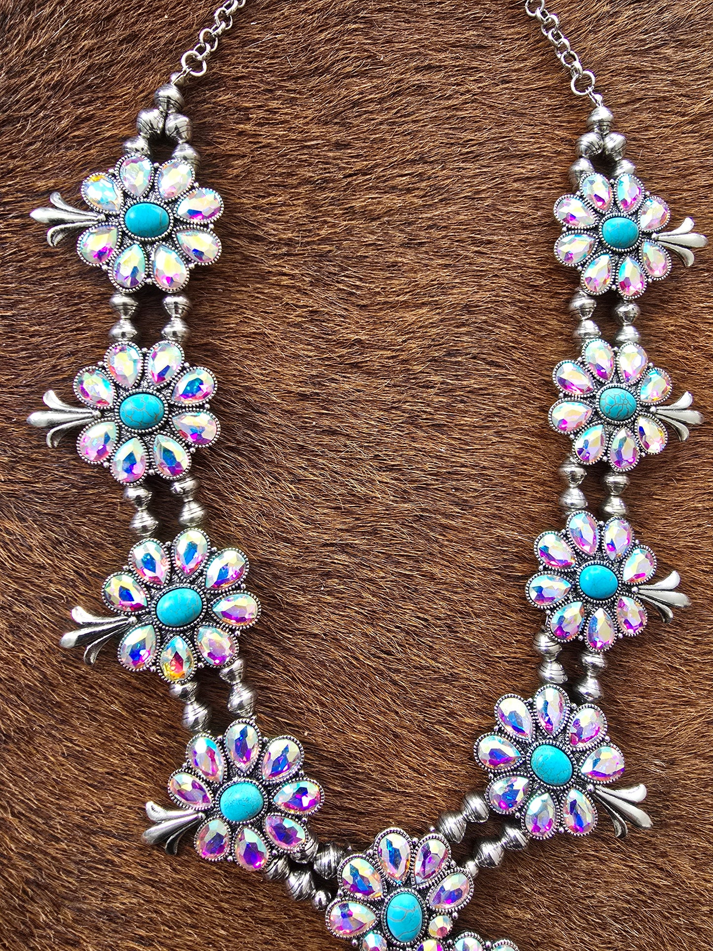 Rhinestone Squash Blossom Set