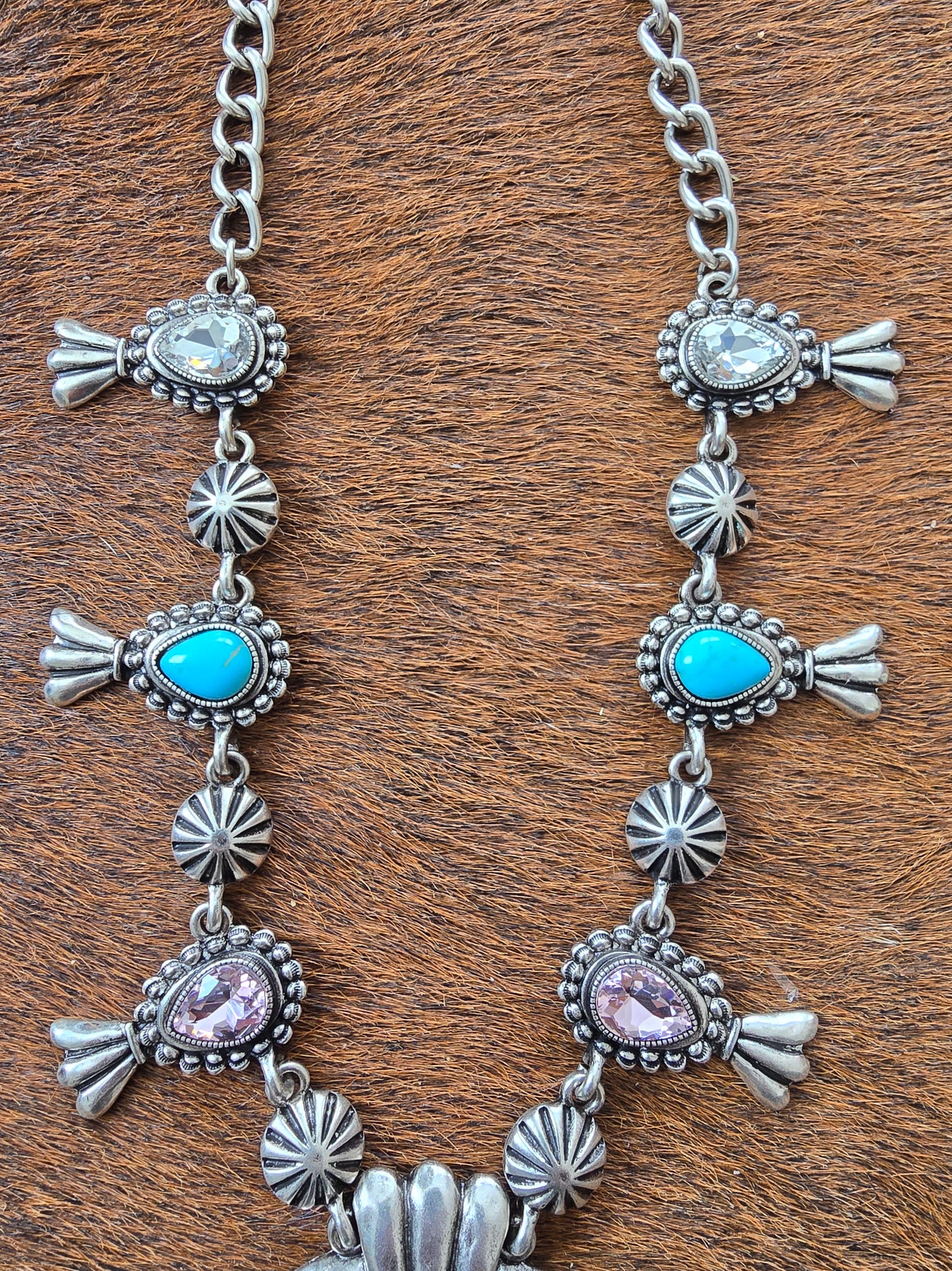 Rhinestone Squash Blossom Set