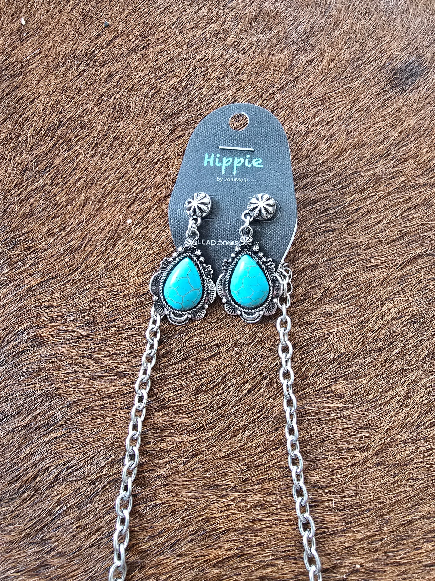 Turquoise Pendant Necklace Set