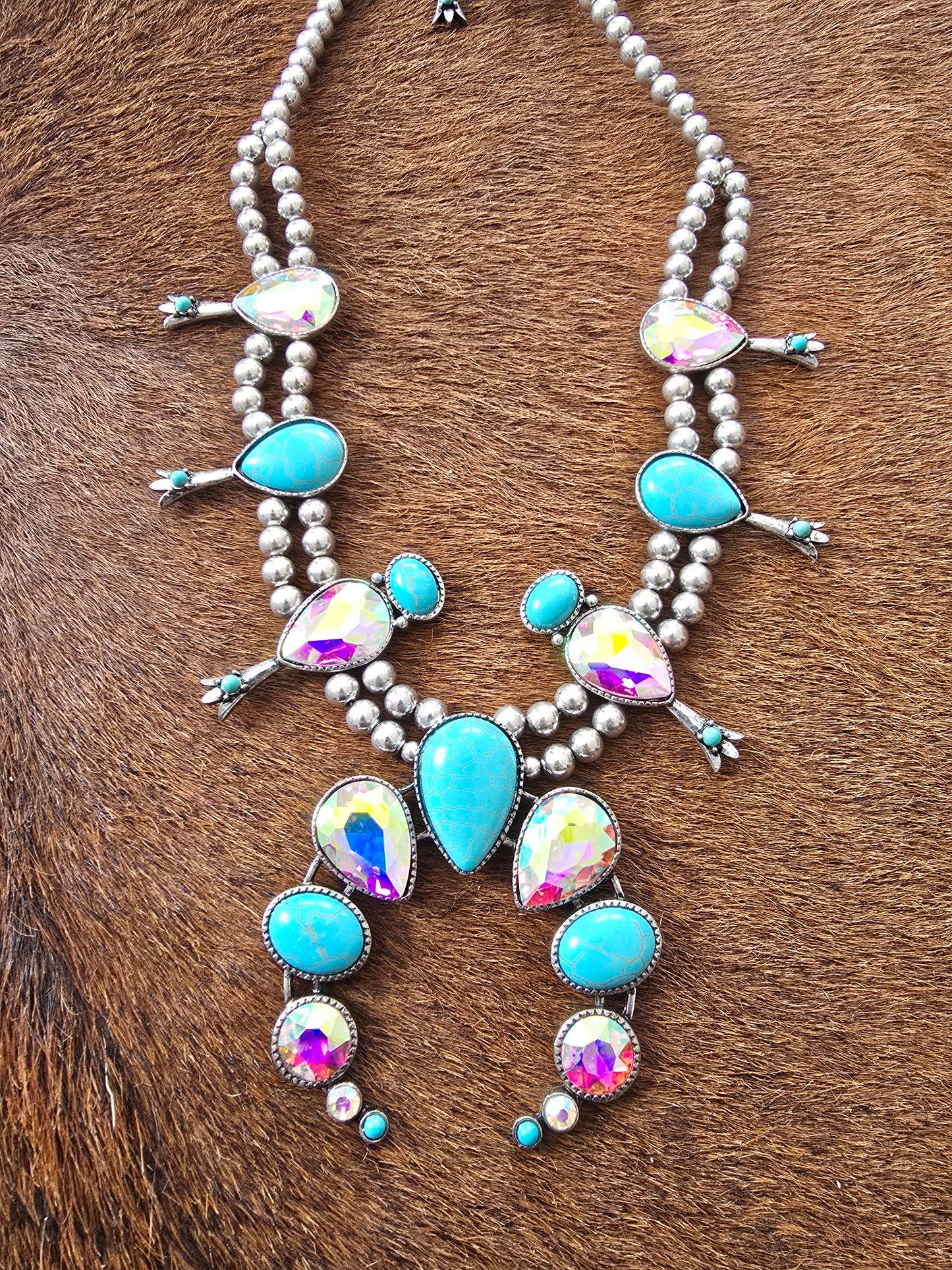 Rhinestone Squash Blossom Set