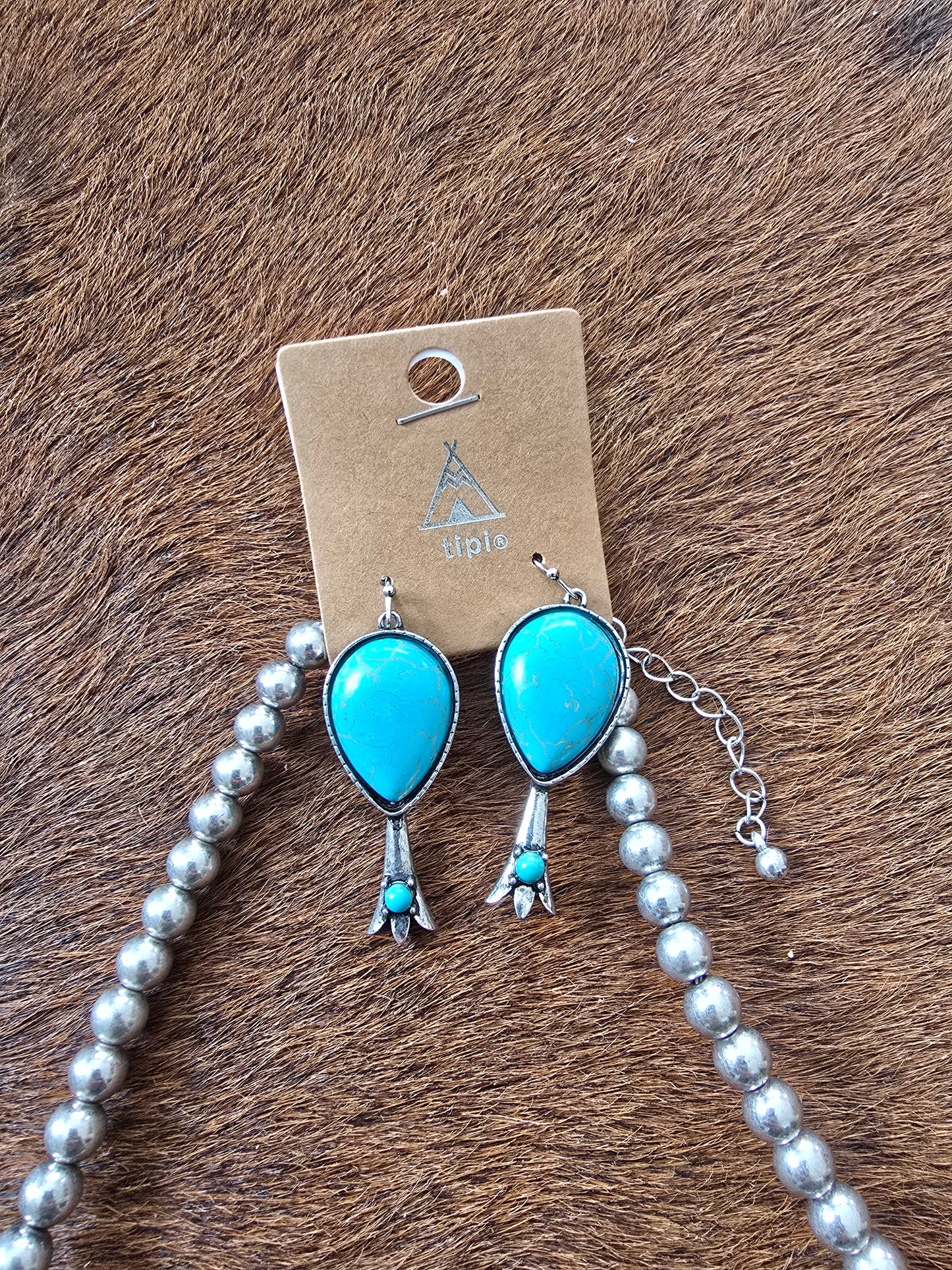 Rhinestone Squash Blossom Set
