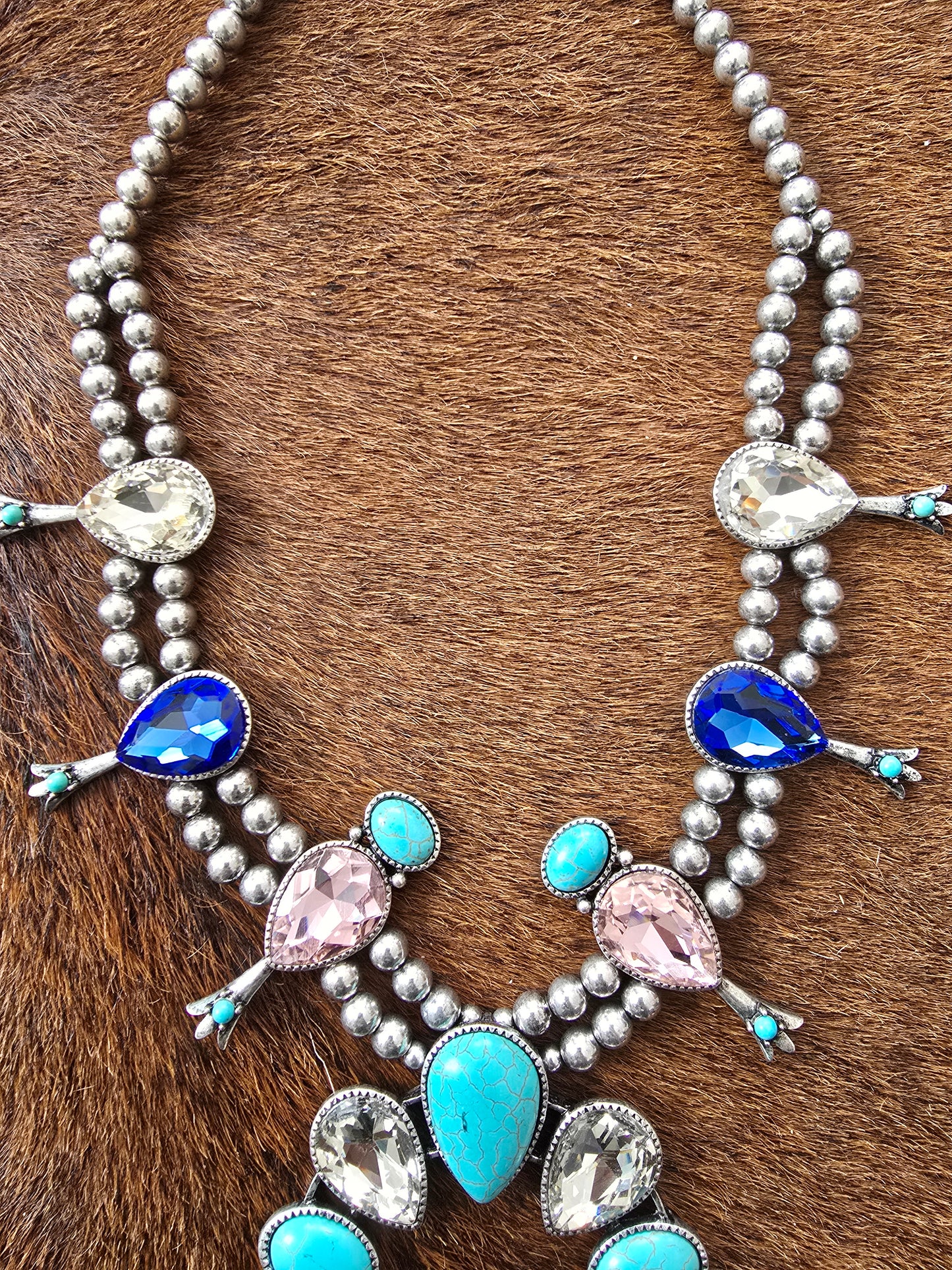 Rhinestone Squash Blossom Set