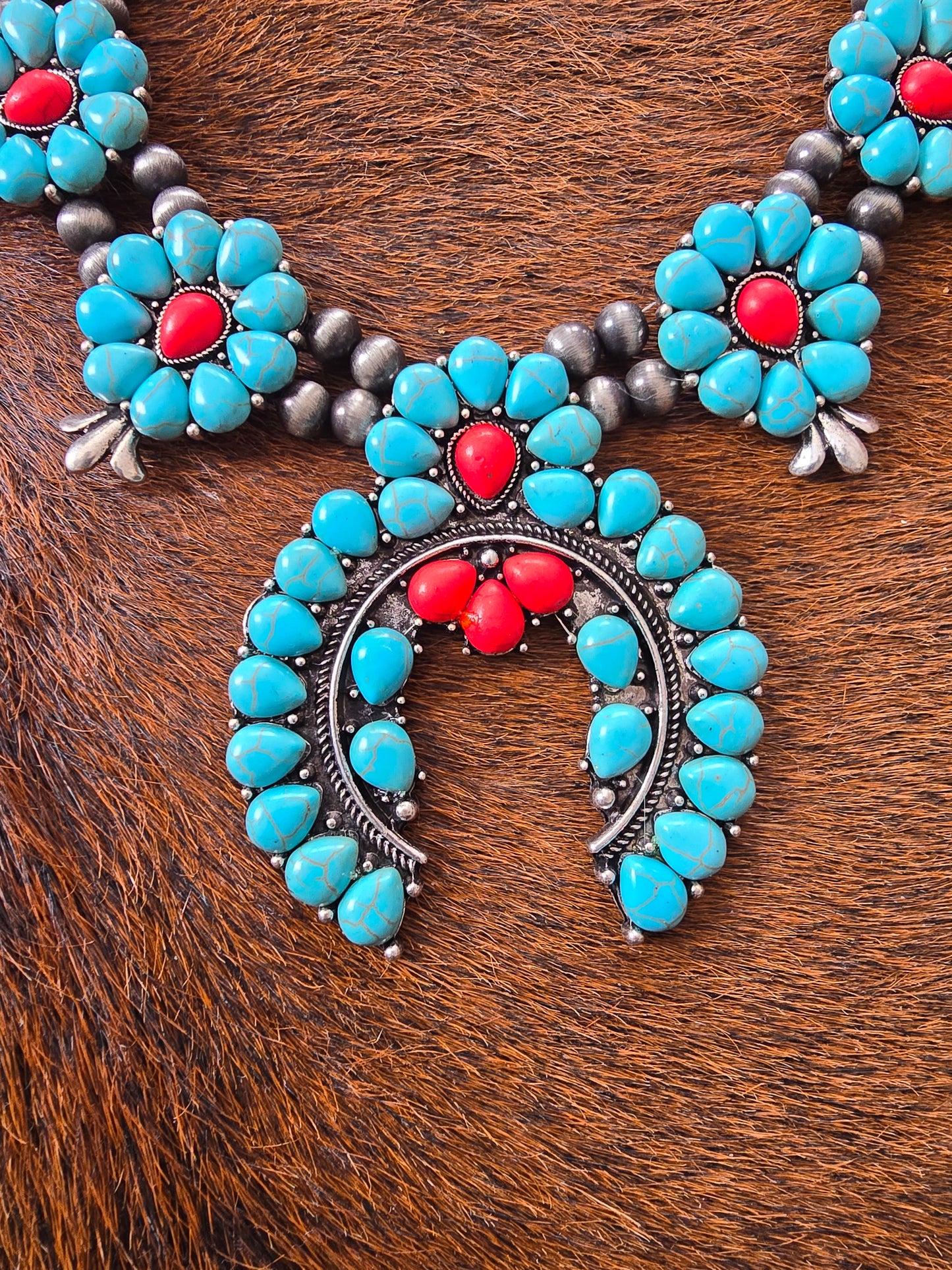 Turquoise Squash Blossom Set