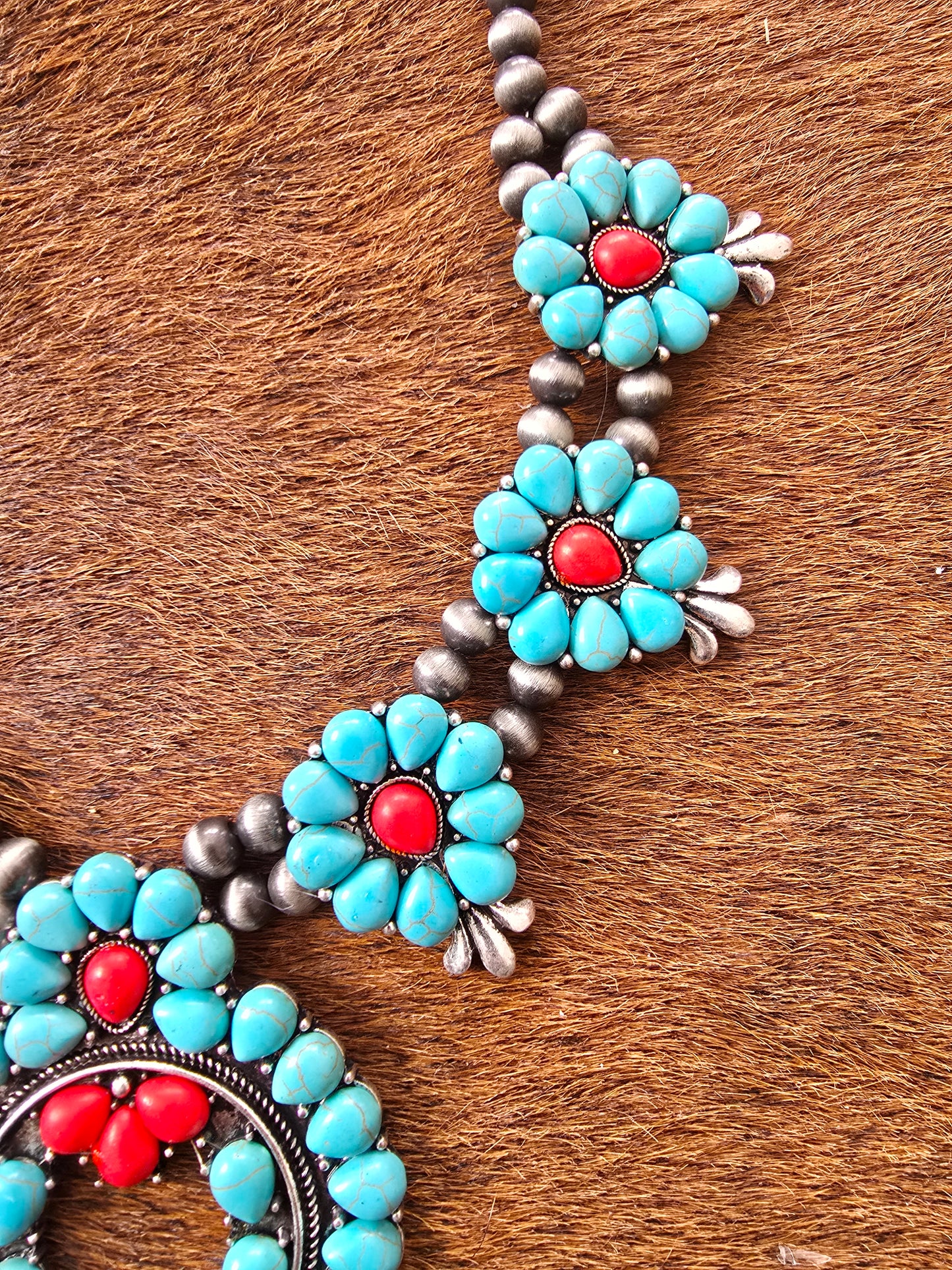 Turquoise Squash Blossom Set