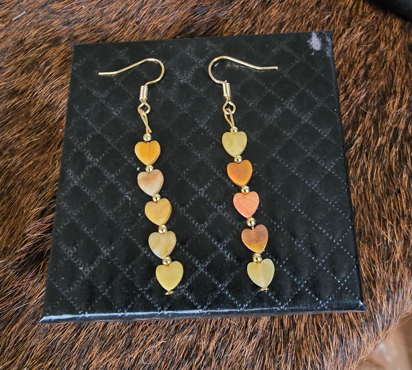 Yellow Heart Earrings