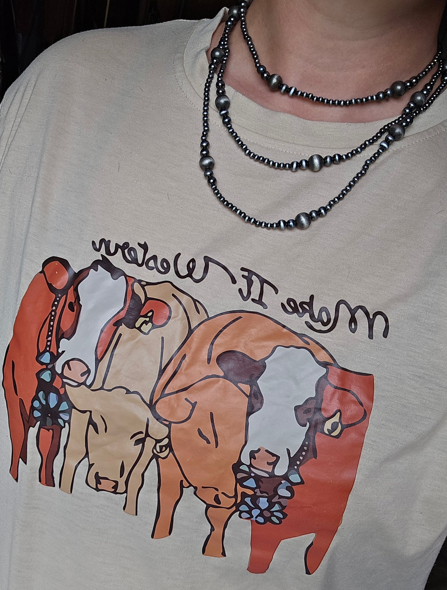 Handmade Pearl Bead Necklace Set