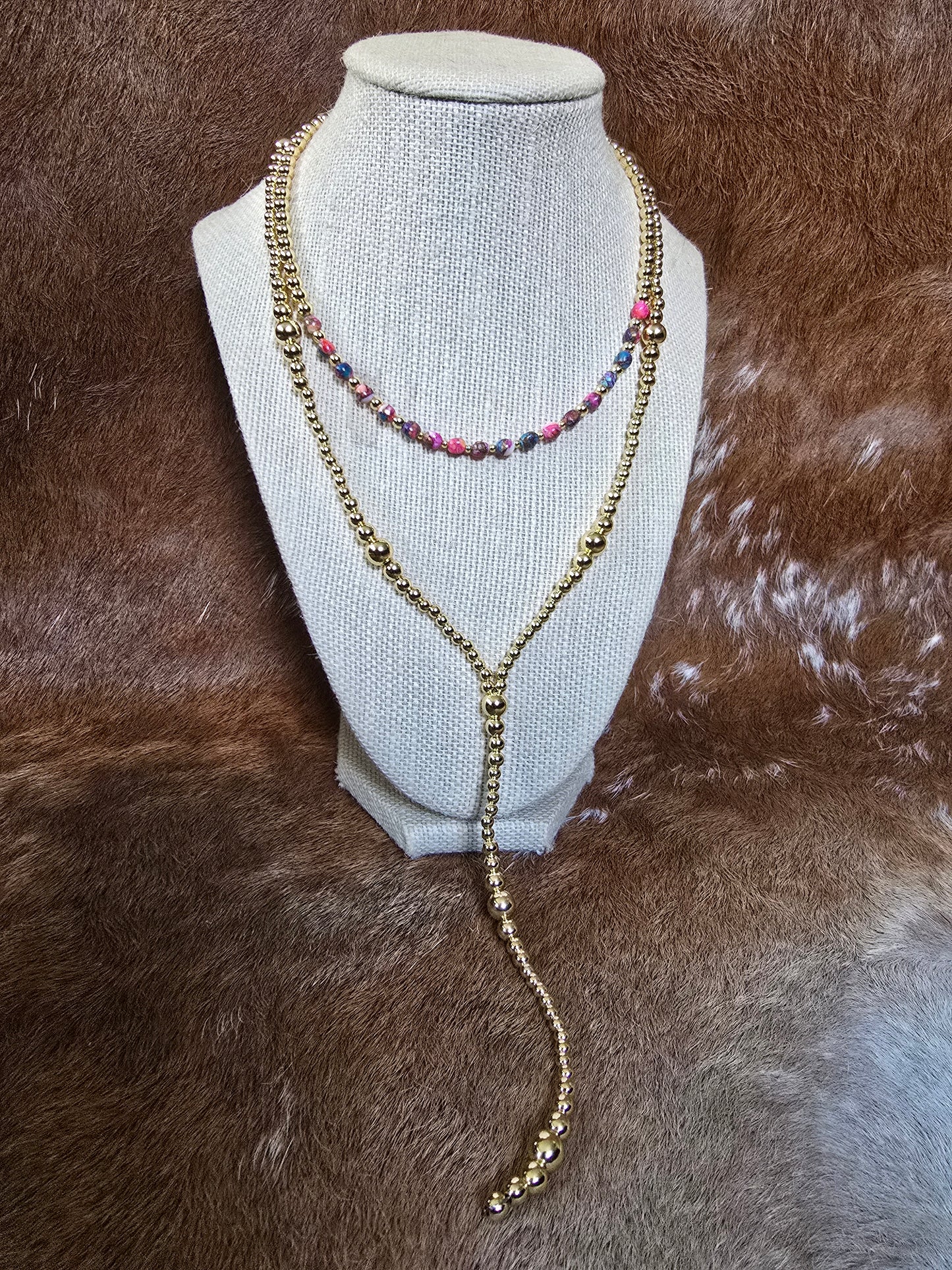 Pink Dahlia Necklace