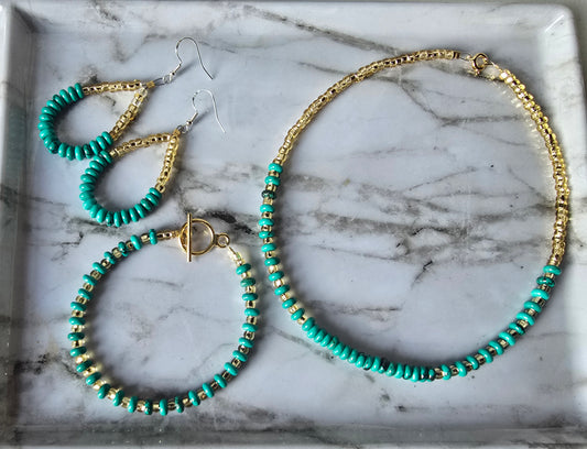 The Turquoise & Gold SET