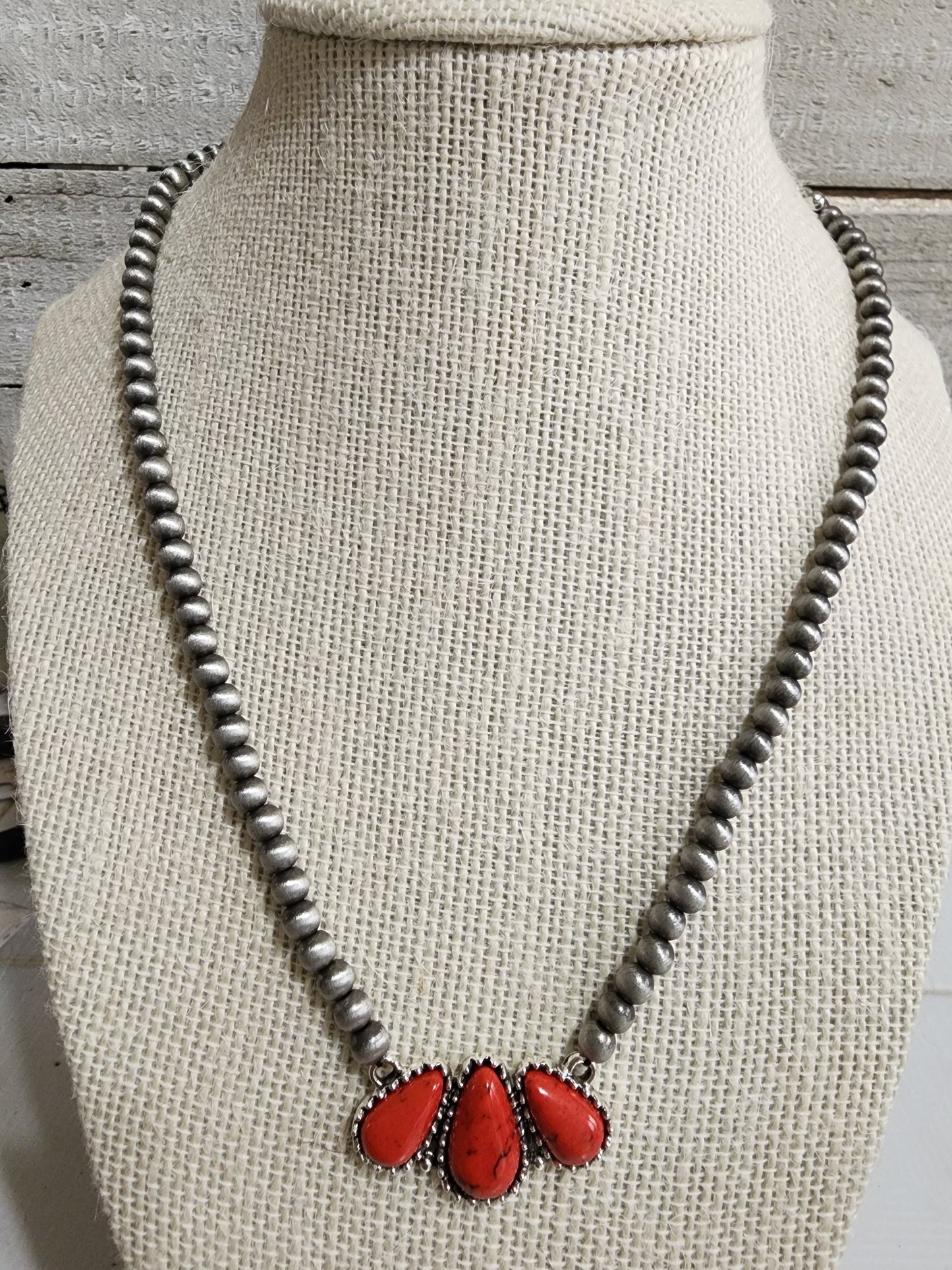 Beaded Blossom Charm Necklace