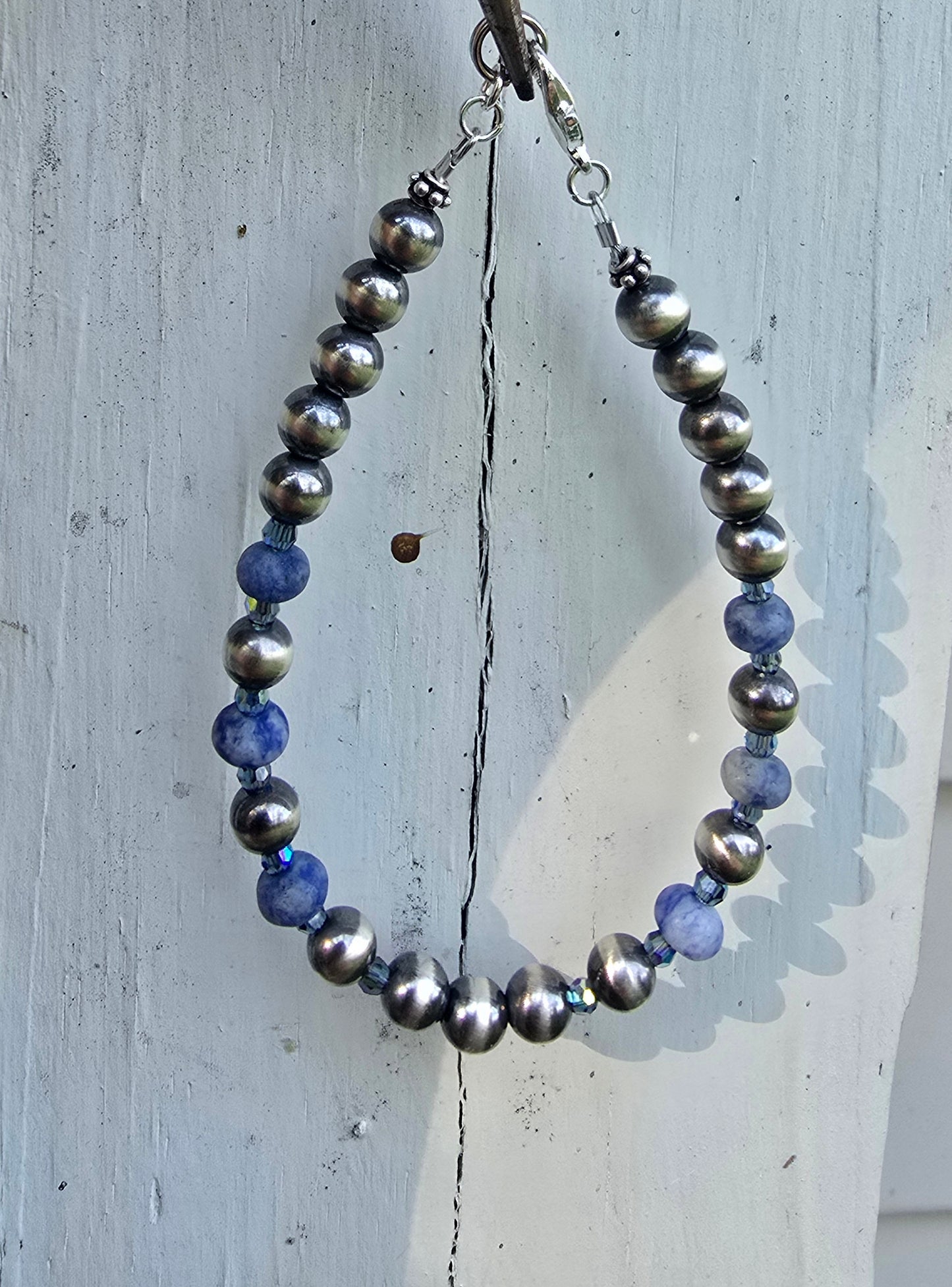 Sterling Pearl & Snowflake Bracelet