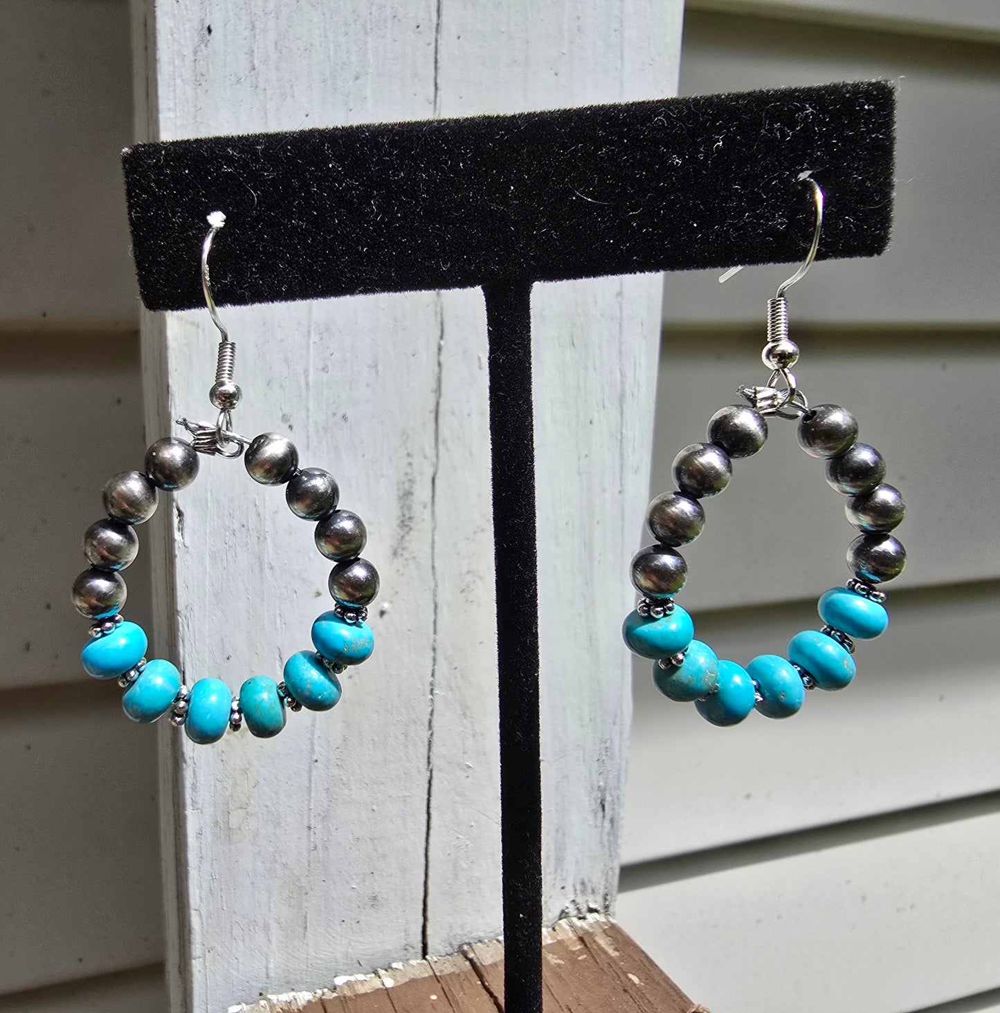 Turquoise Pearl Earrings