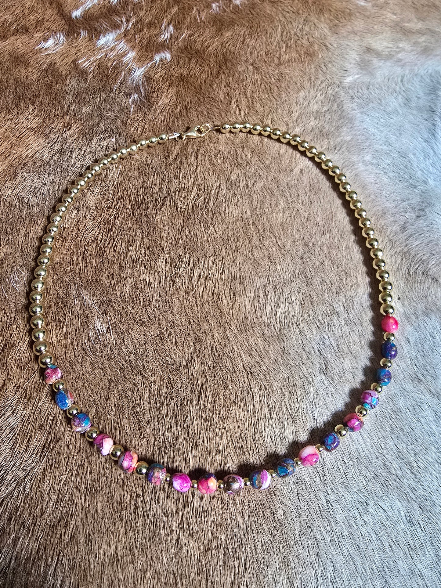 Pink Dahlia Necklace