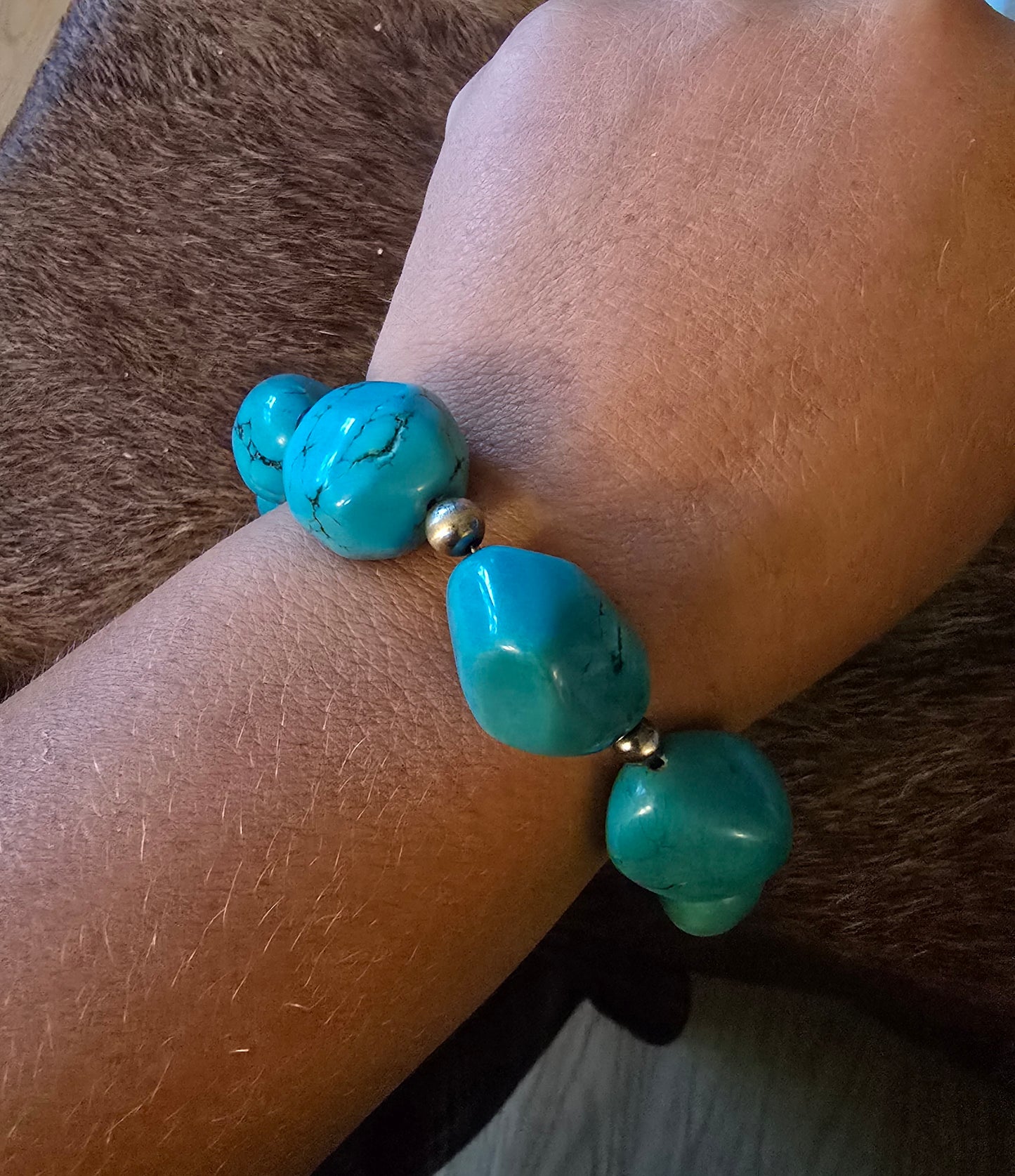 Turquoise Chunk Bracelet