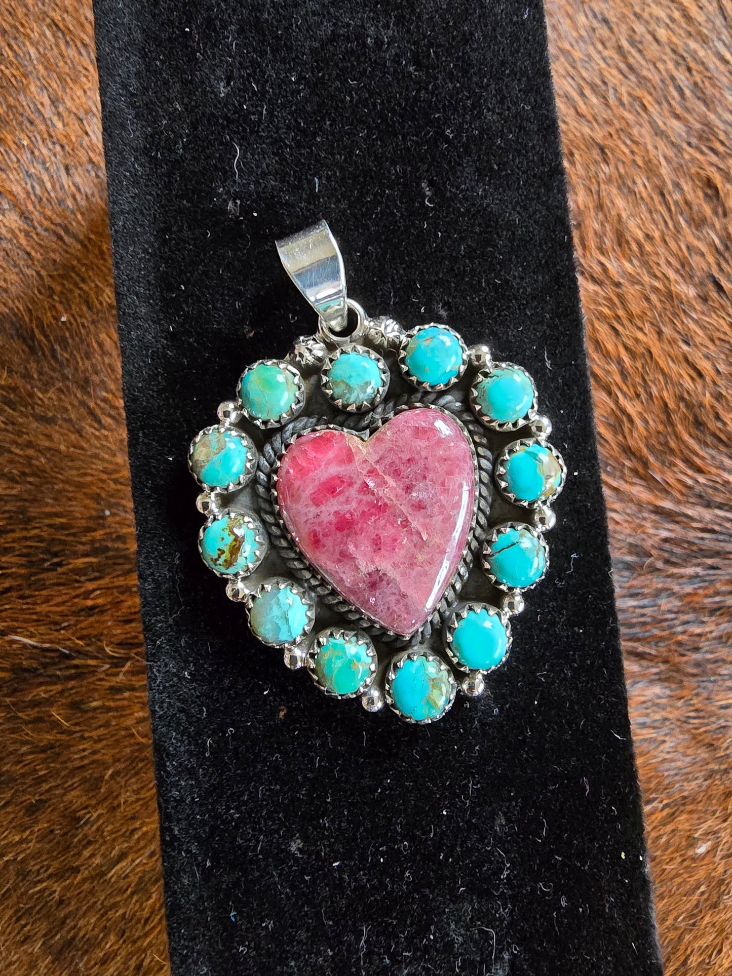 Kingman Turquoise Heart Pendant