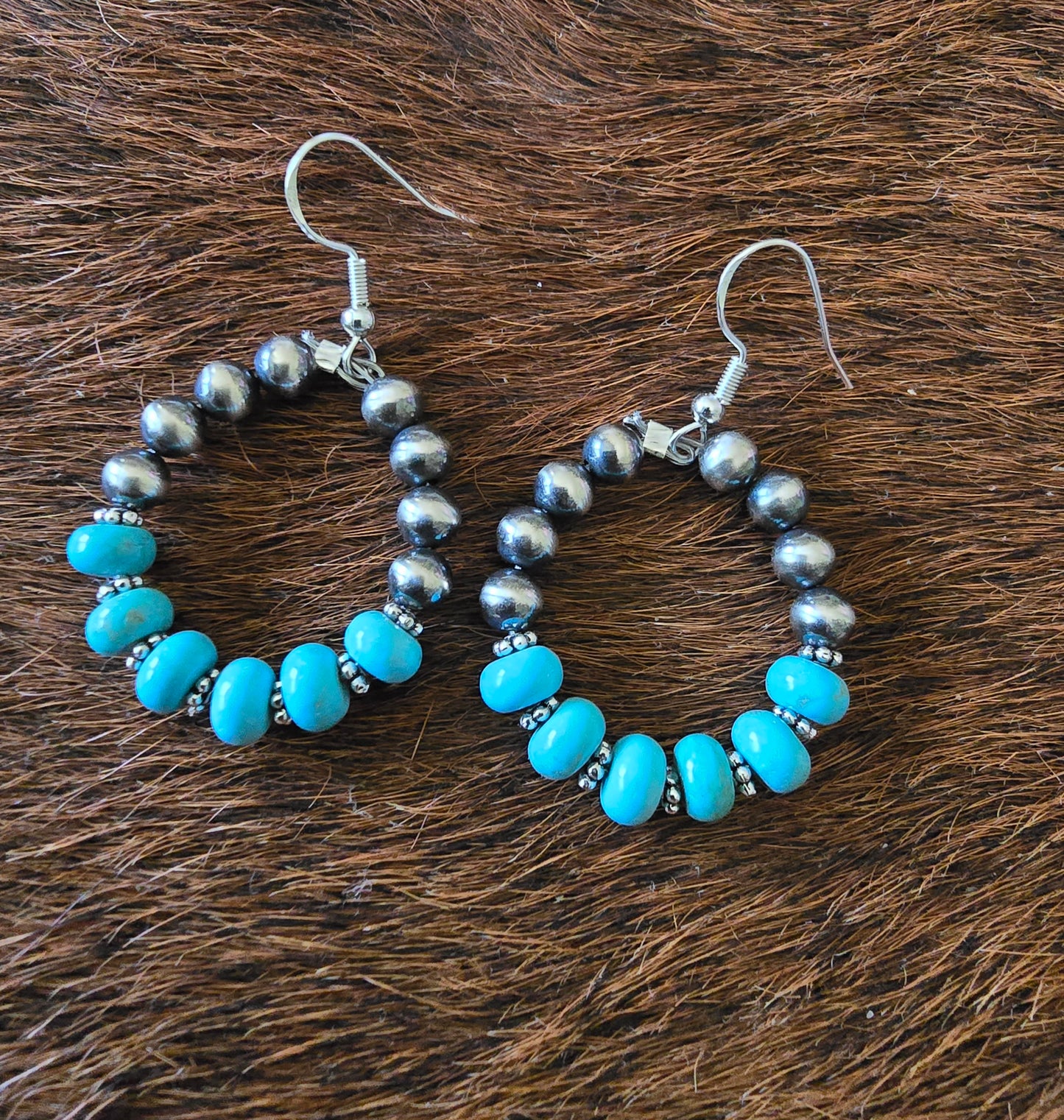 Turquoise Pearl Earrings