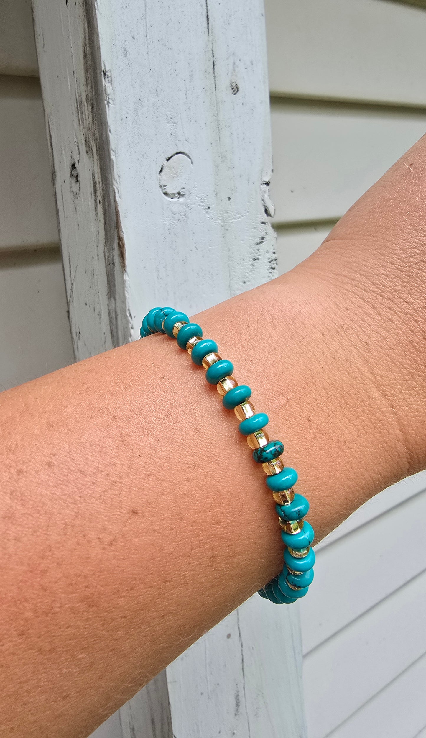 Turquoise & Gold Bracelet