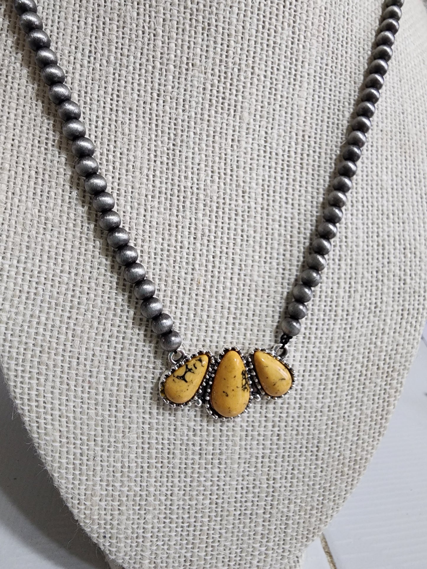 Beaded Blossom Charm Necklace