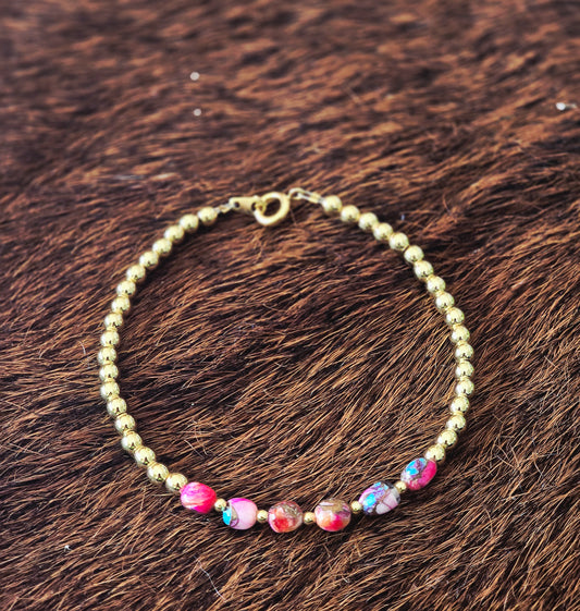 Pink Dahlia Bracelet