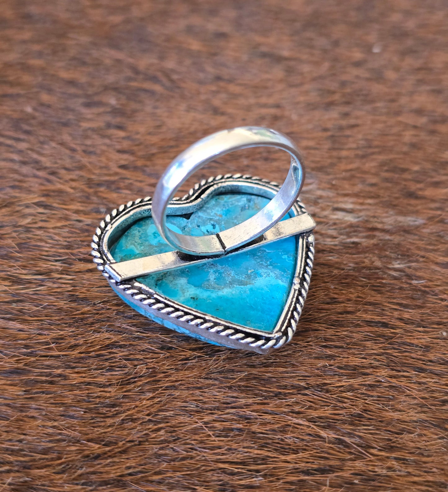 Turquoise Heart Ring