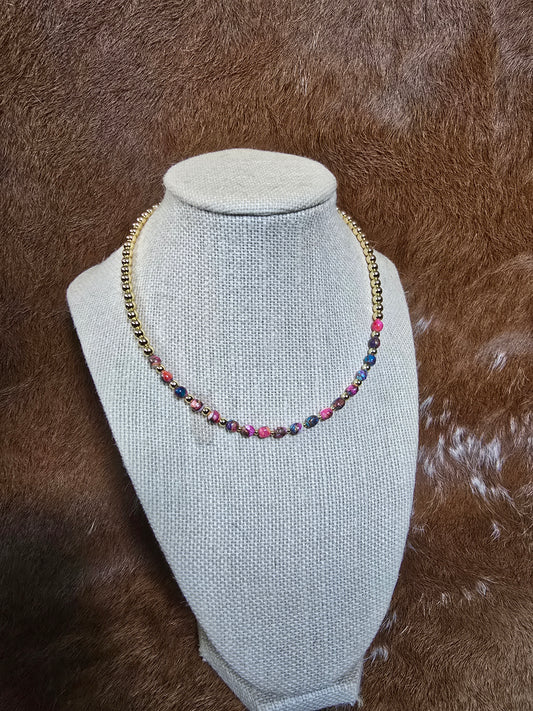 Pink Dahlia Necklace