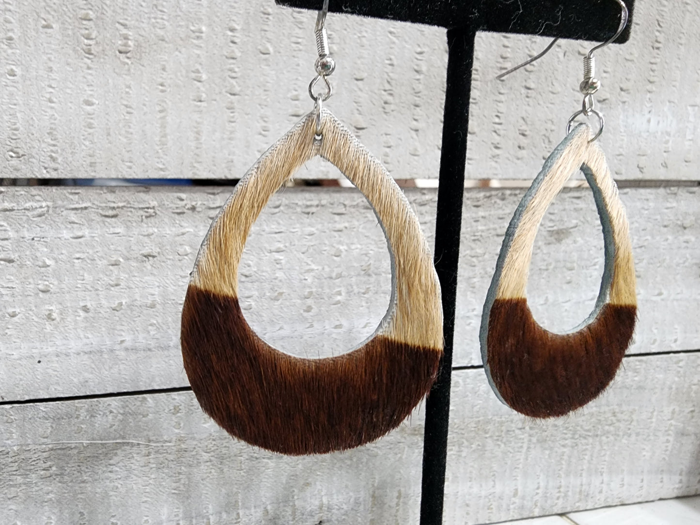 Cowhide Cutout Earrings