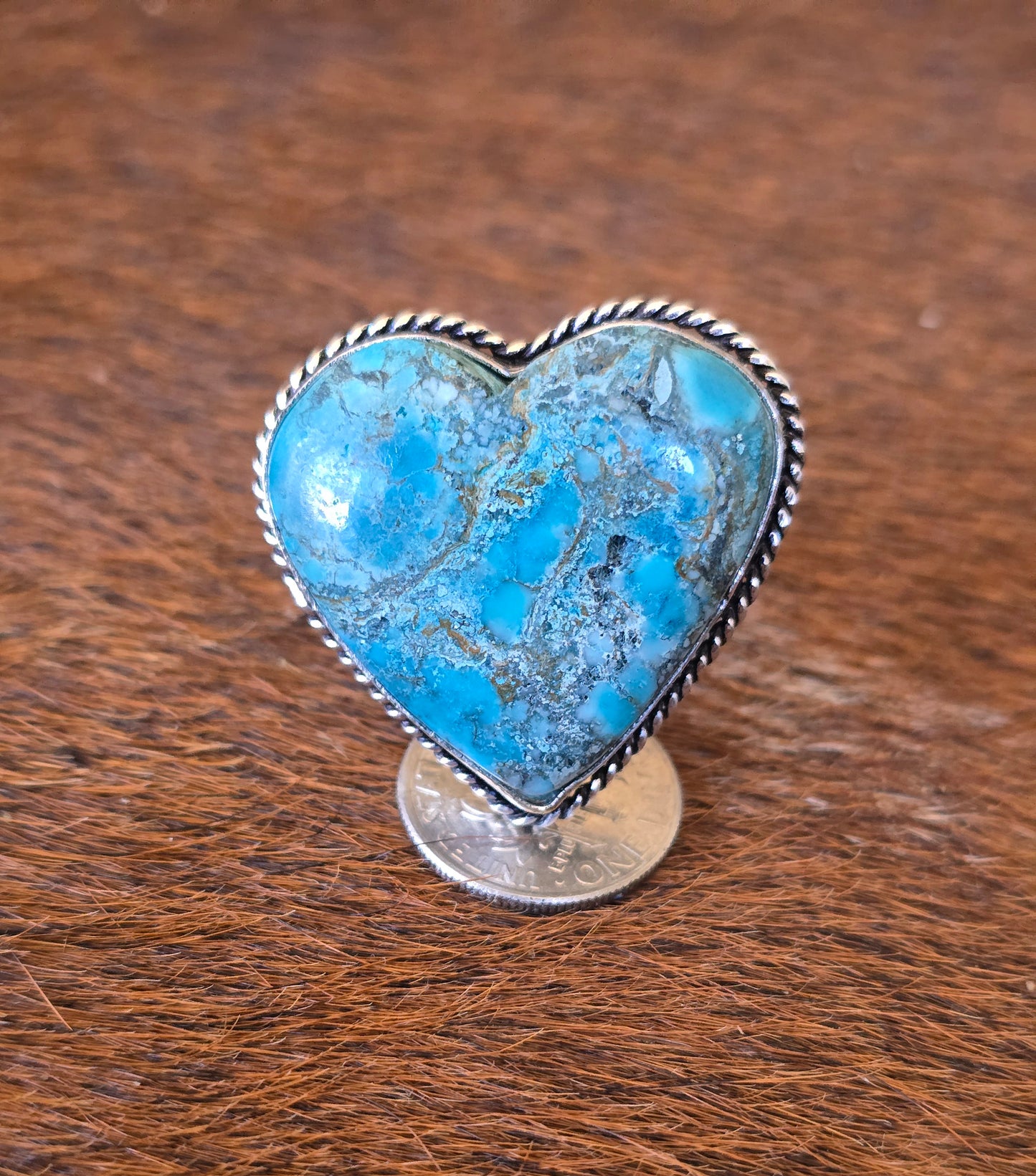 Turquoise Heart Ring