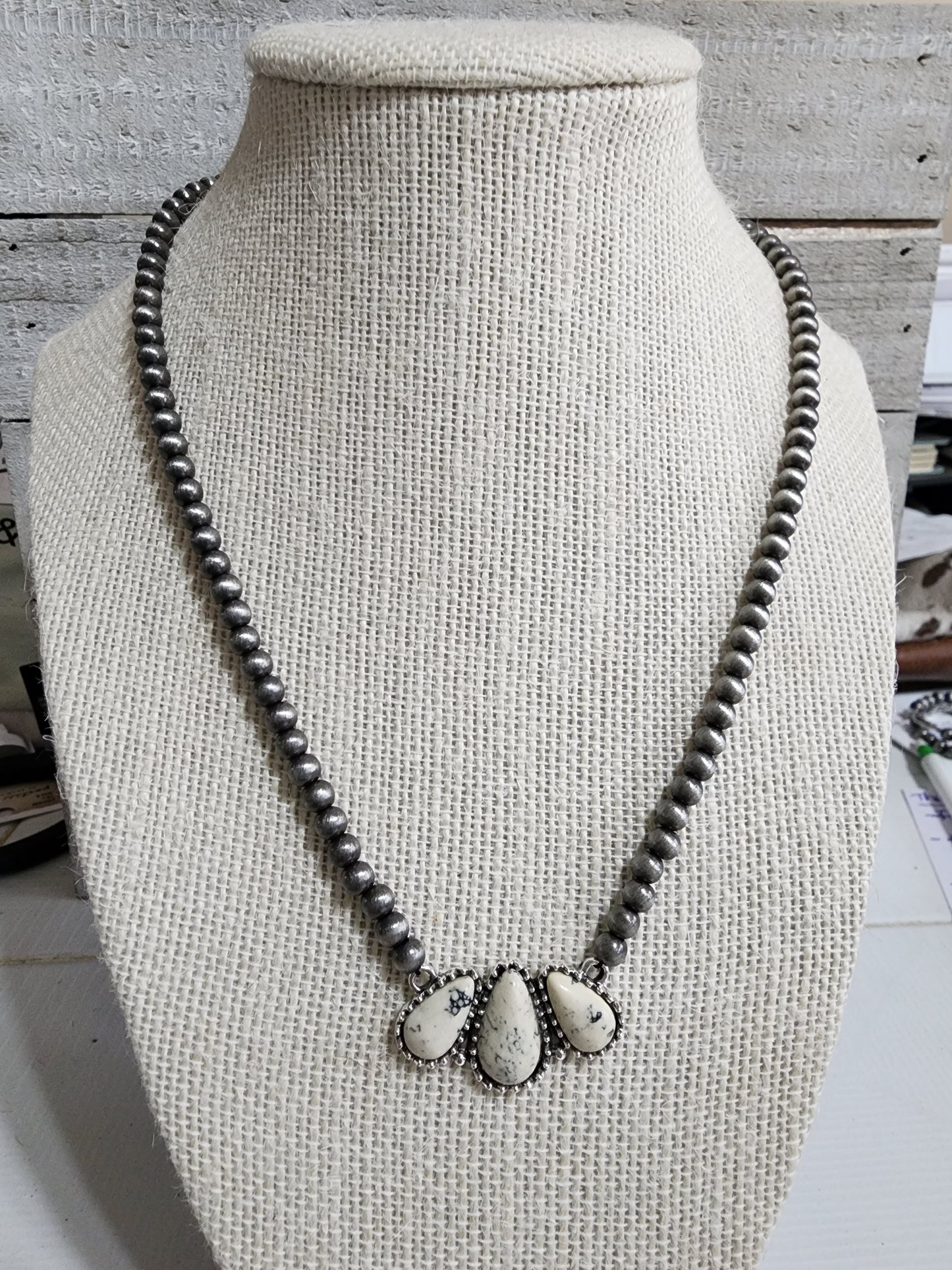 Beaded Blossom Charm Necklace