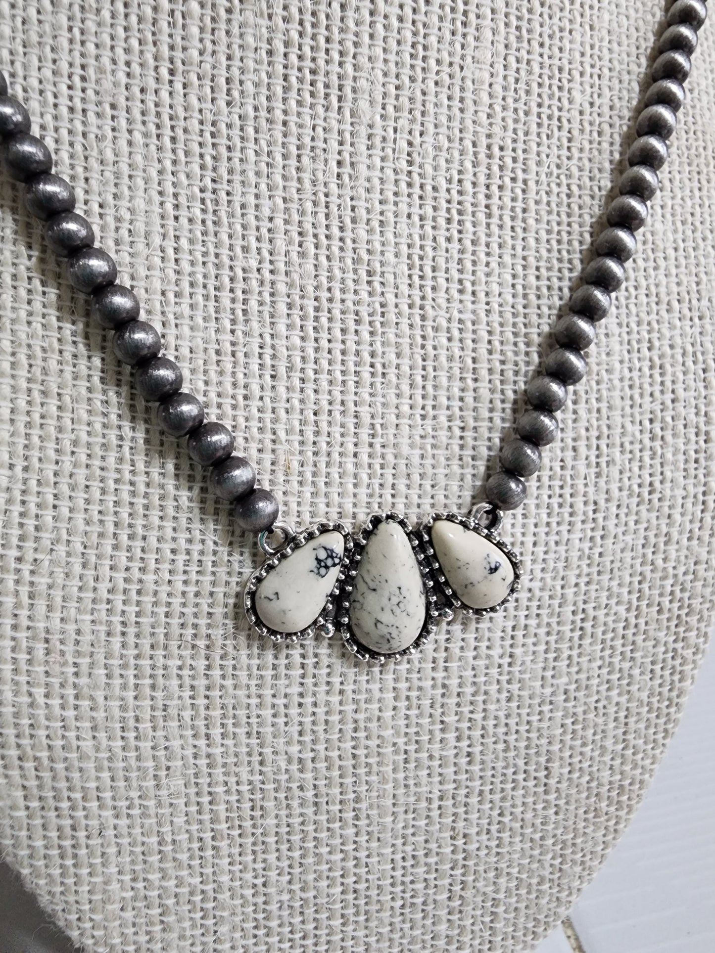 Beaded Blossom Charm Necklace