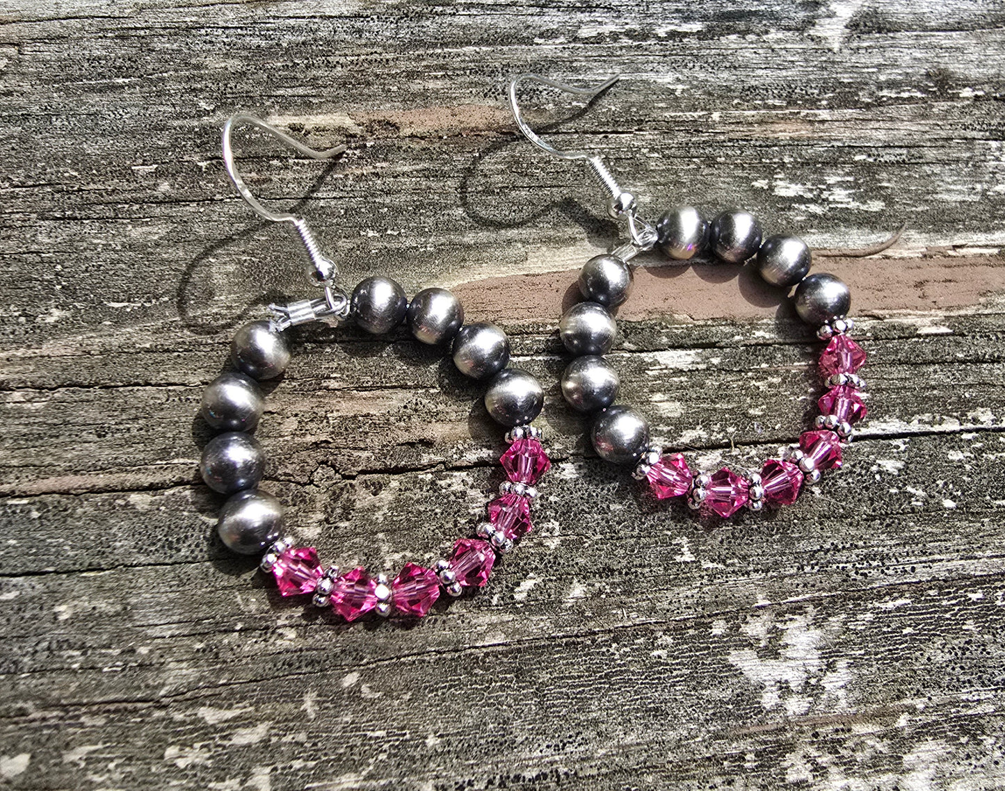 Pink & Pearl Earrings