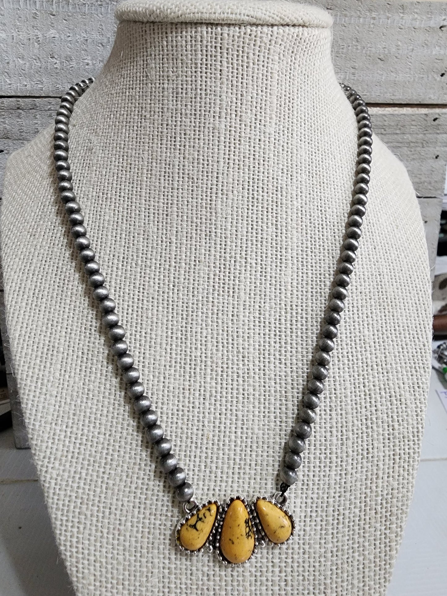 Beaded Blossom Charm Necklace