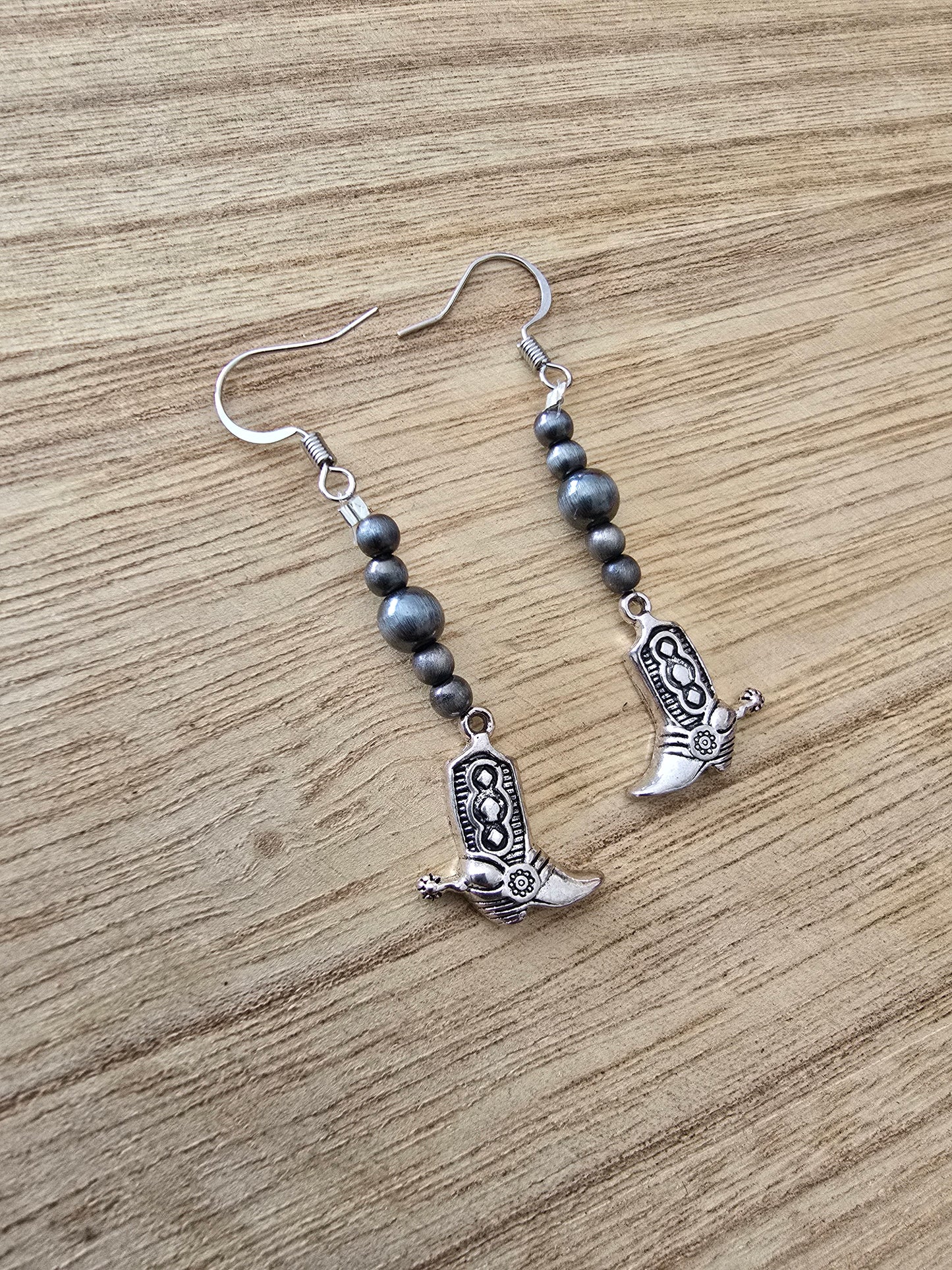 Pearl Boot Charm Earrings