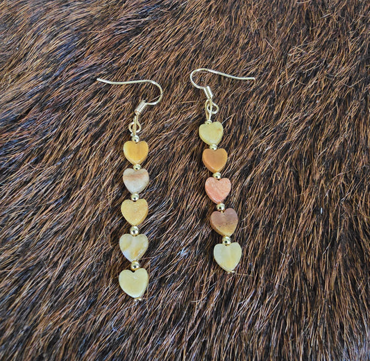 Yellow Heart Earrings