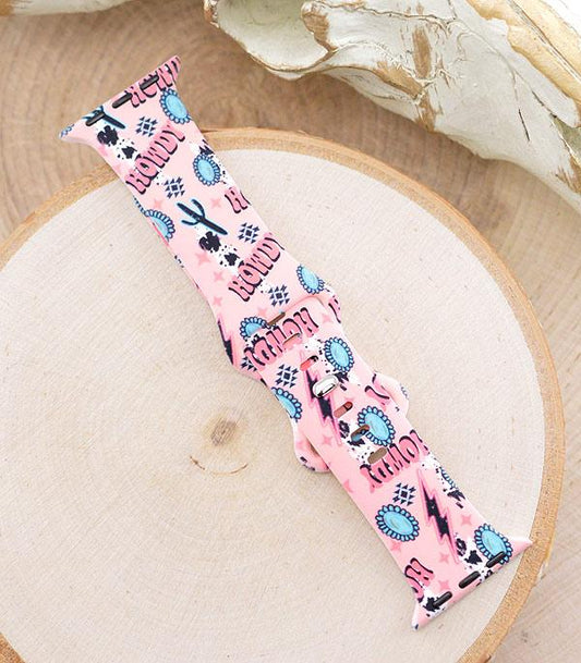 Pink Howdy Wristband