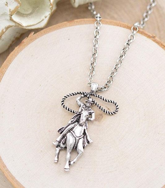 Cowboy Pendant Necklace