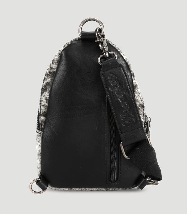 Wrangler Cowhide Black Sling Bag