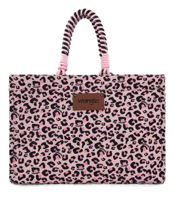 Wrangler Pink Cheetah Canvas Tote