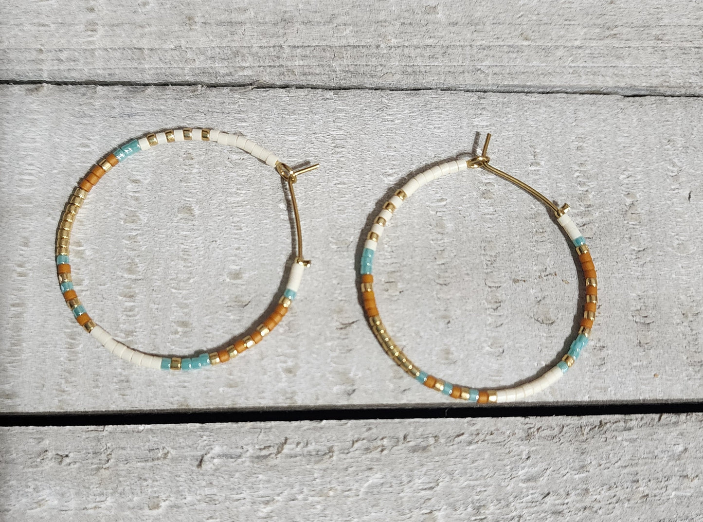 Beaded Hoops