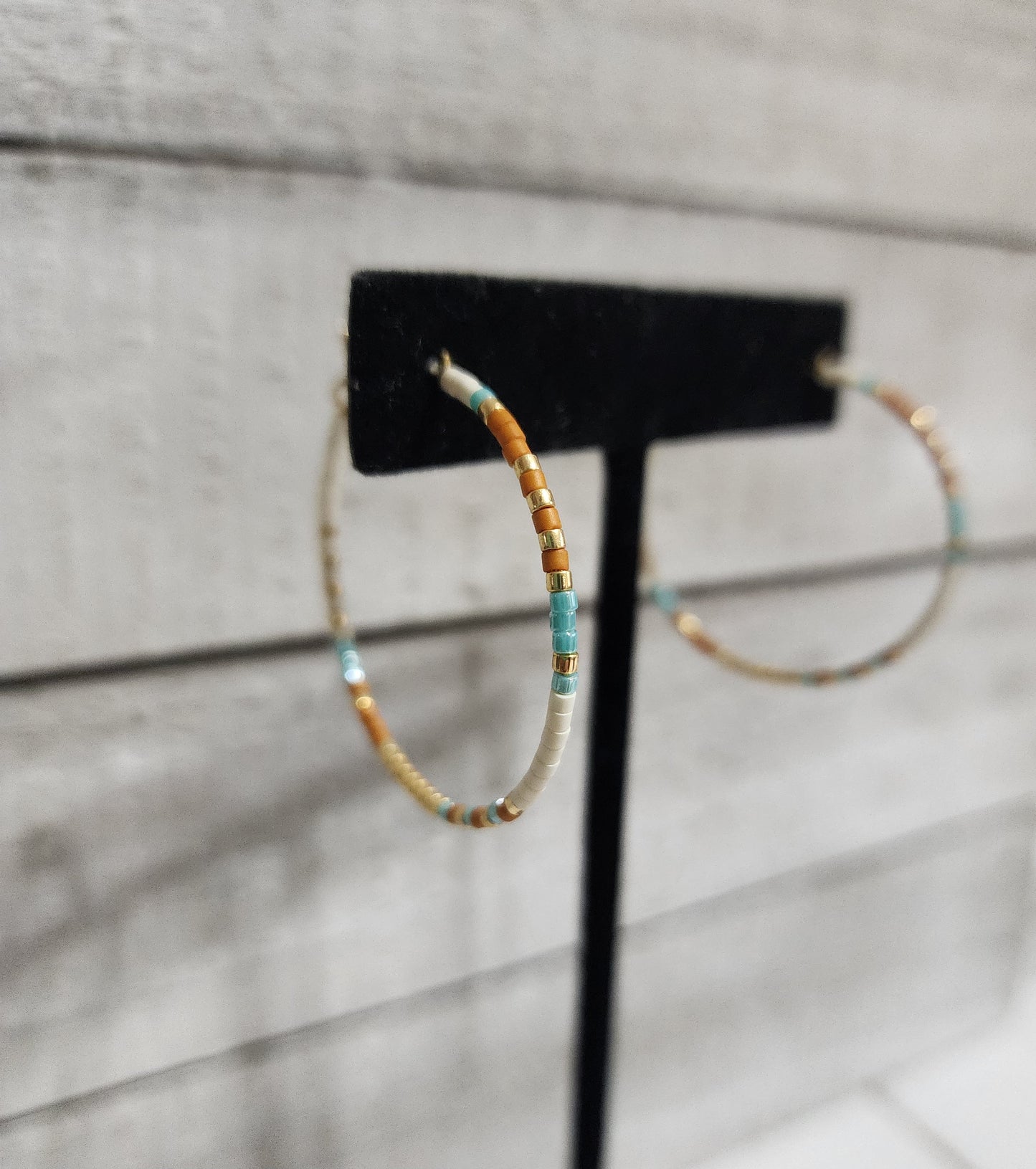 Beaded Hoops