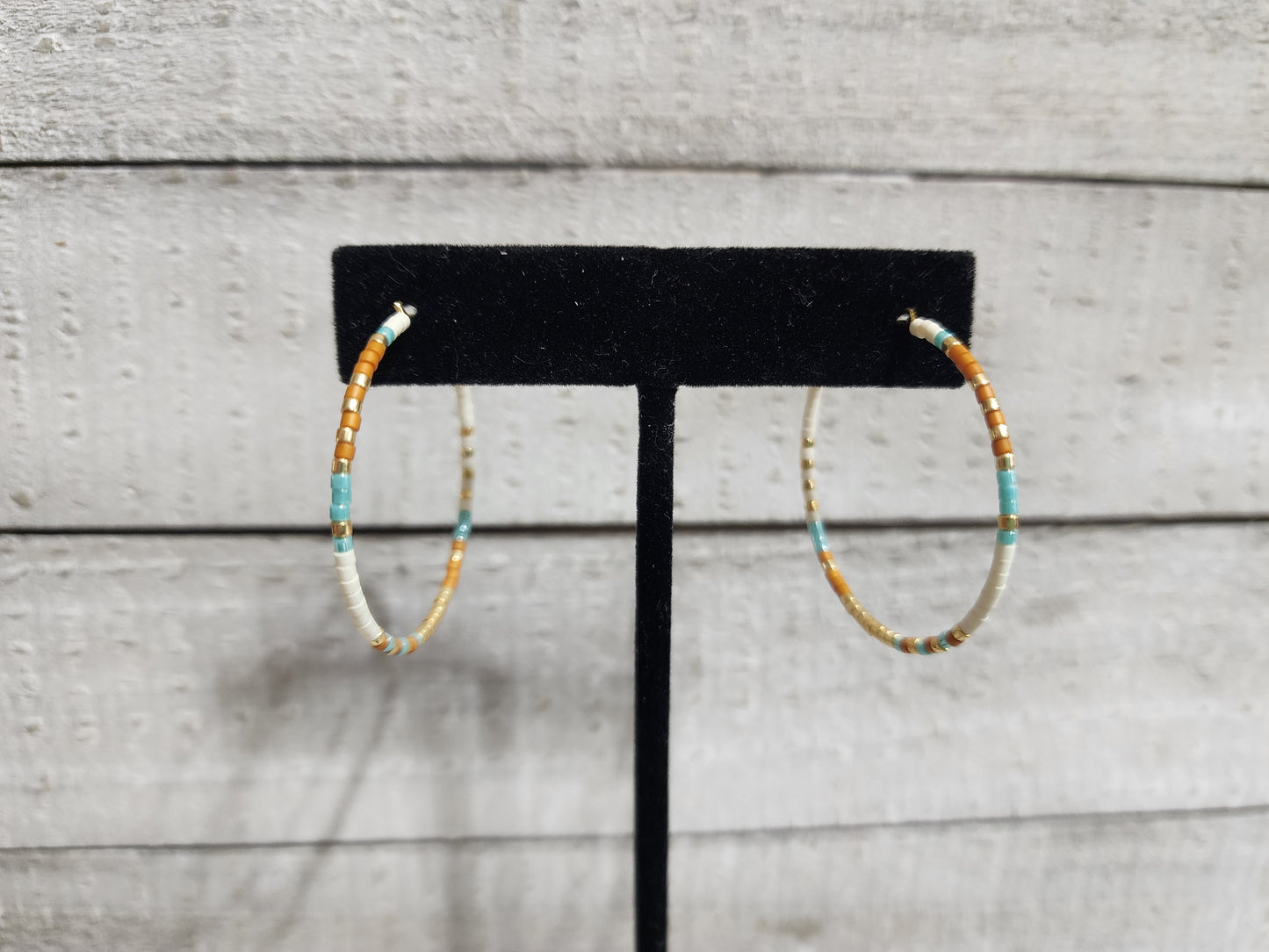 Beaded Hoops