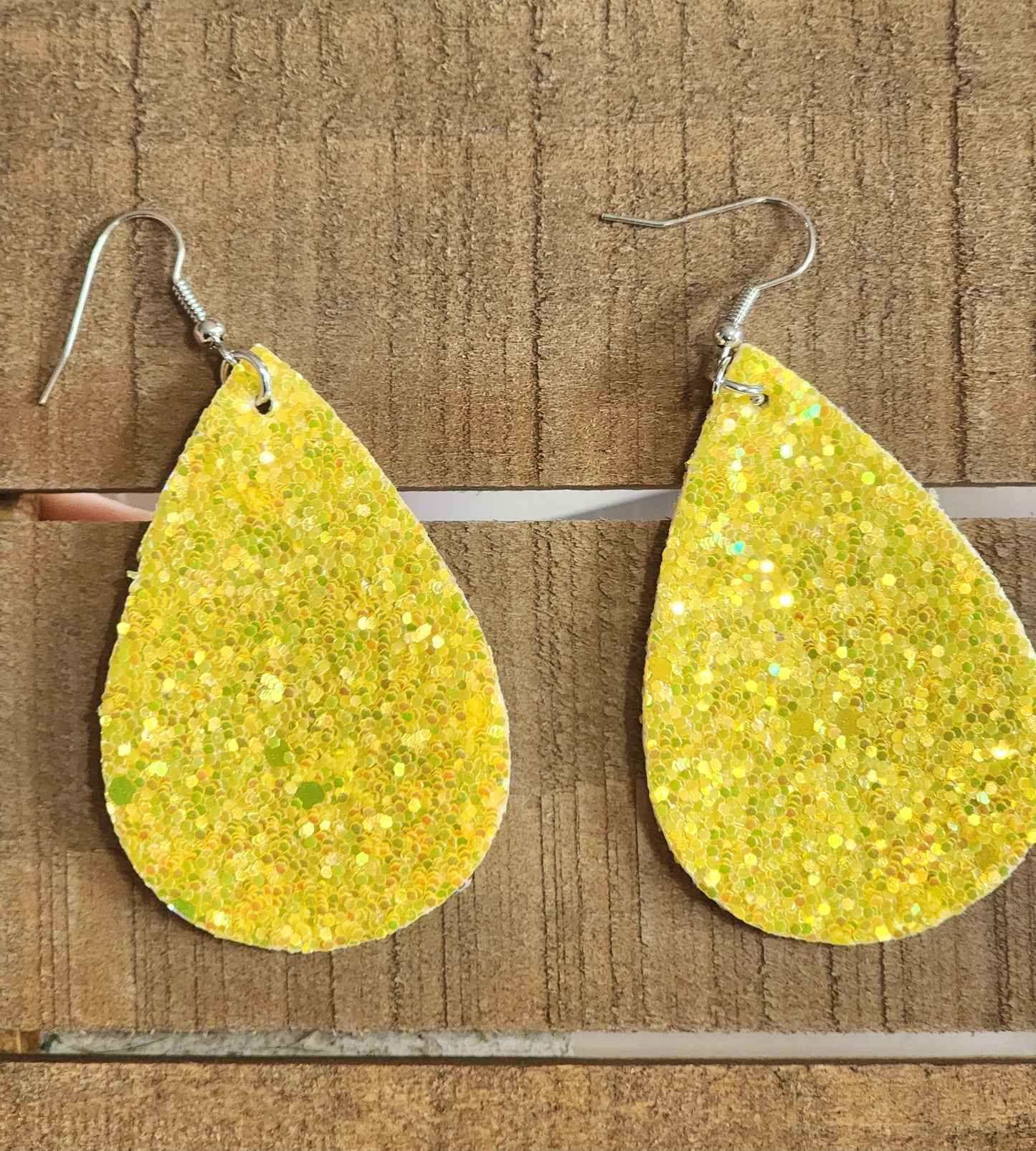 Glitter Teardrop Earrings