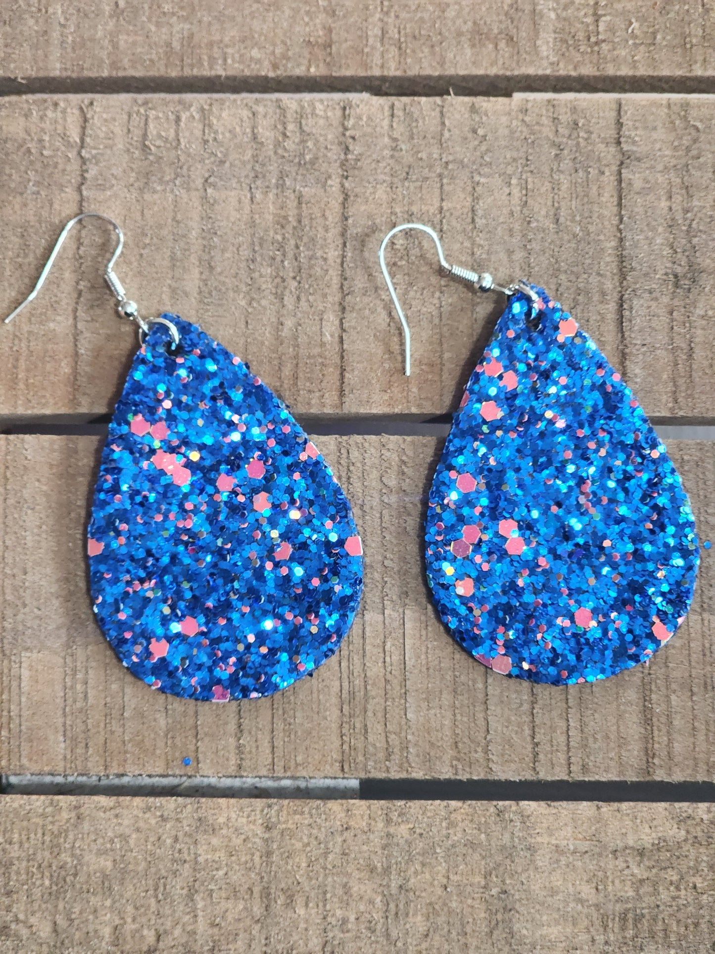 Glitter Teardrop Earrings