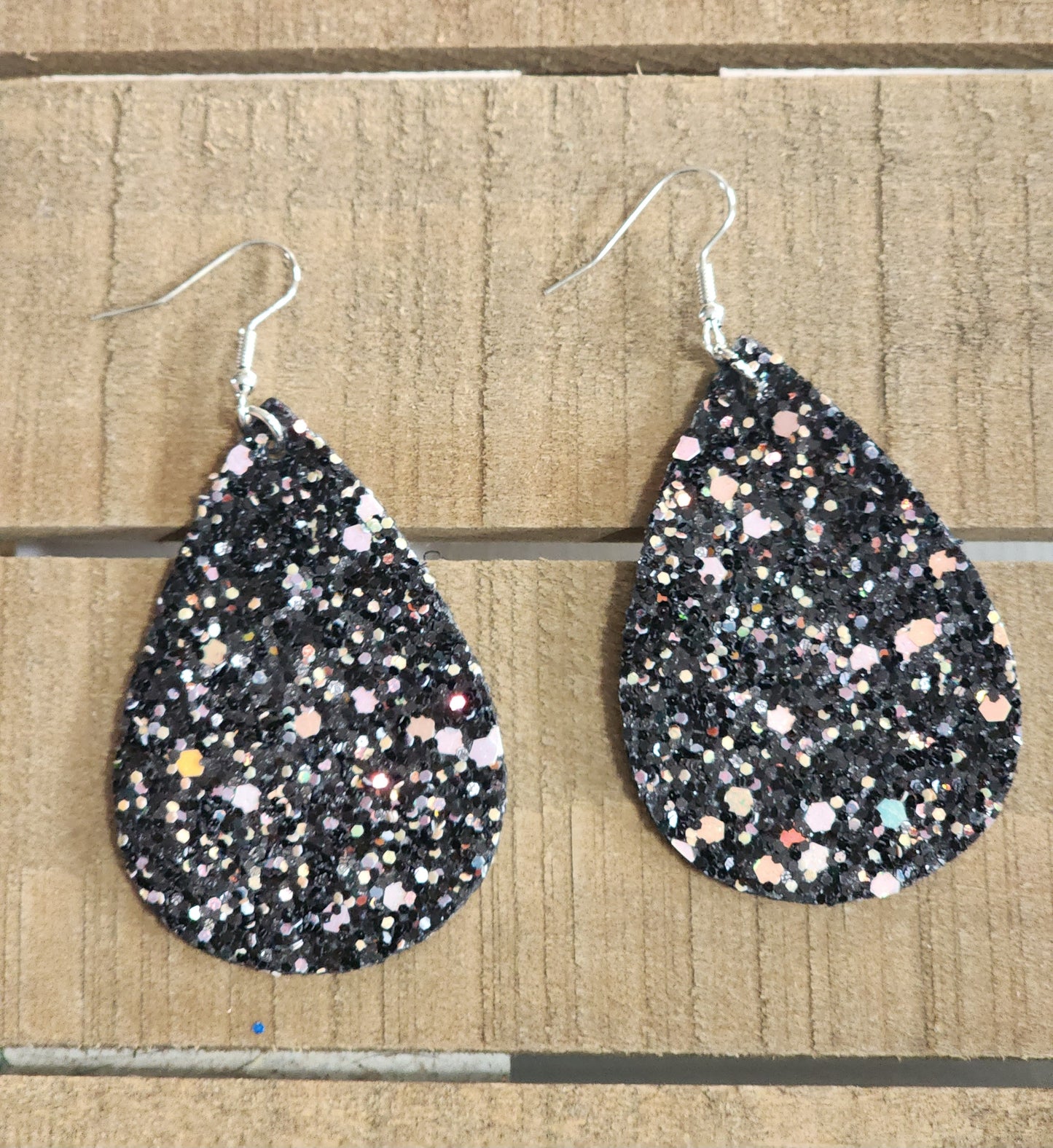 Glitter Teardrop Earrings