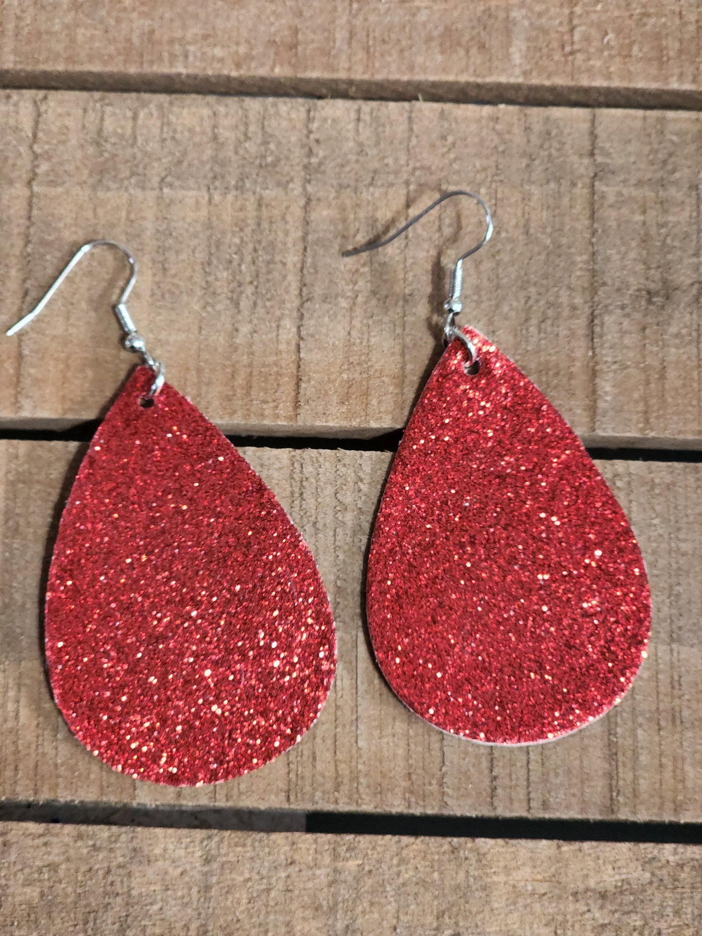 Glitter Teardrop Earrings