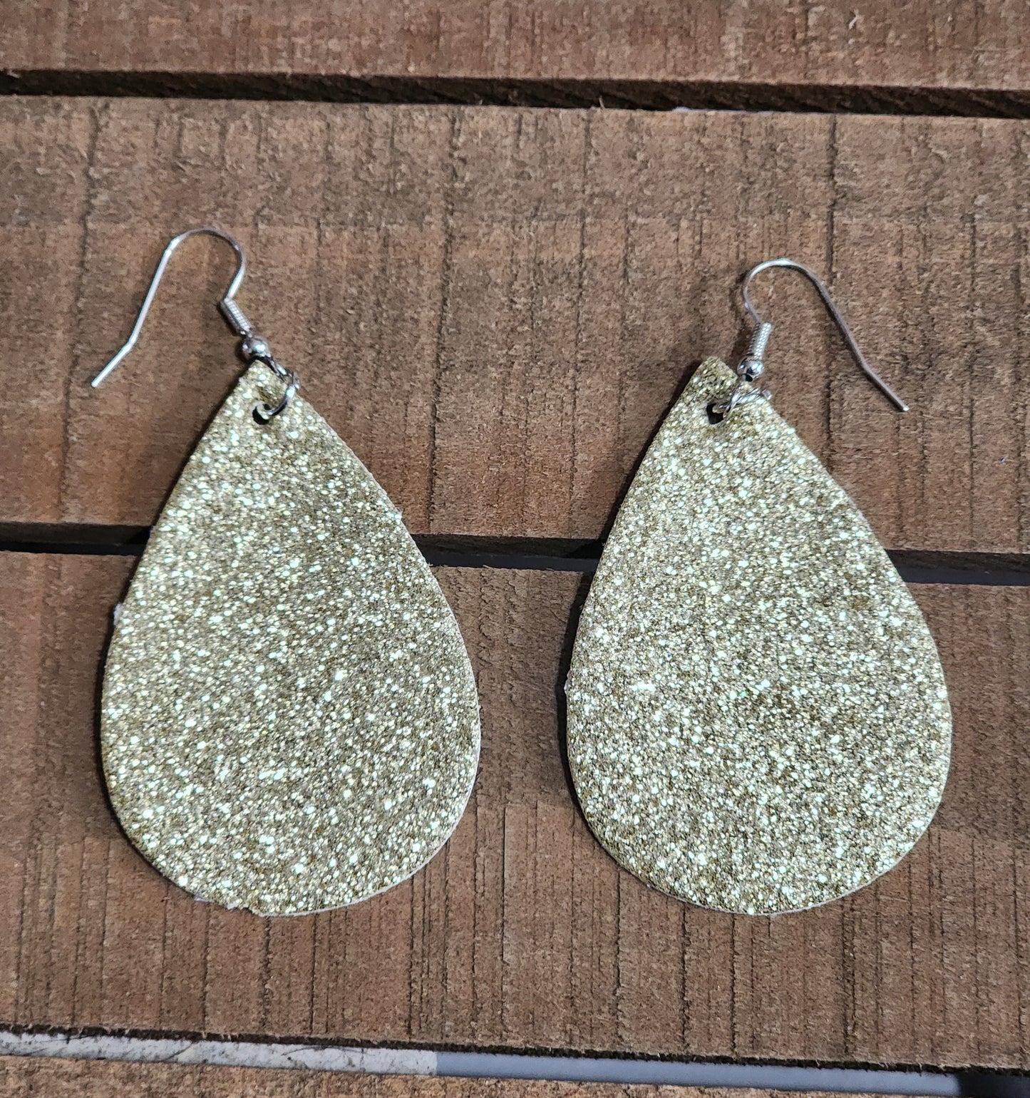 Glitter Teardrop Earrings