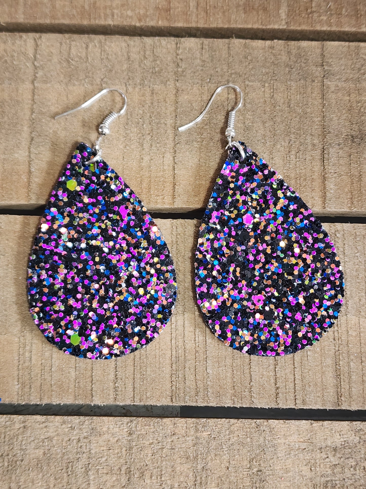 Glitter Teardrop Earrings