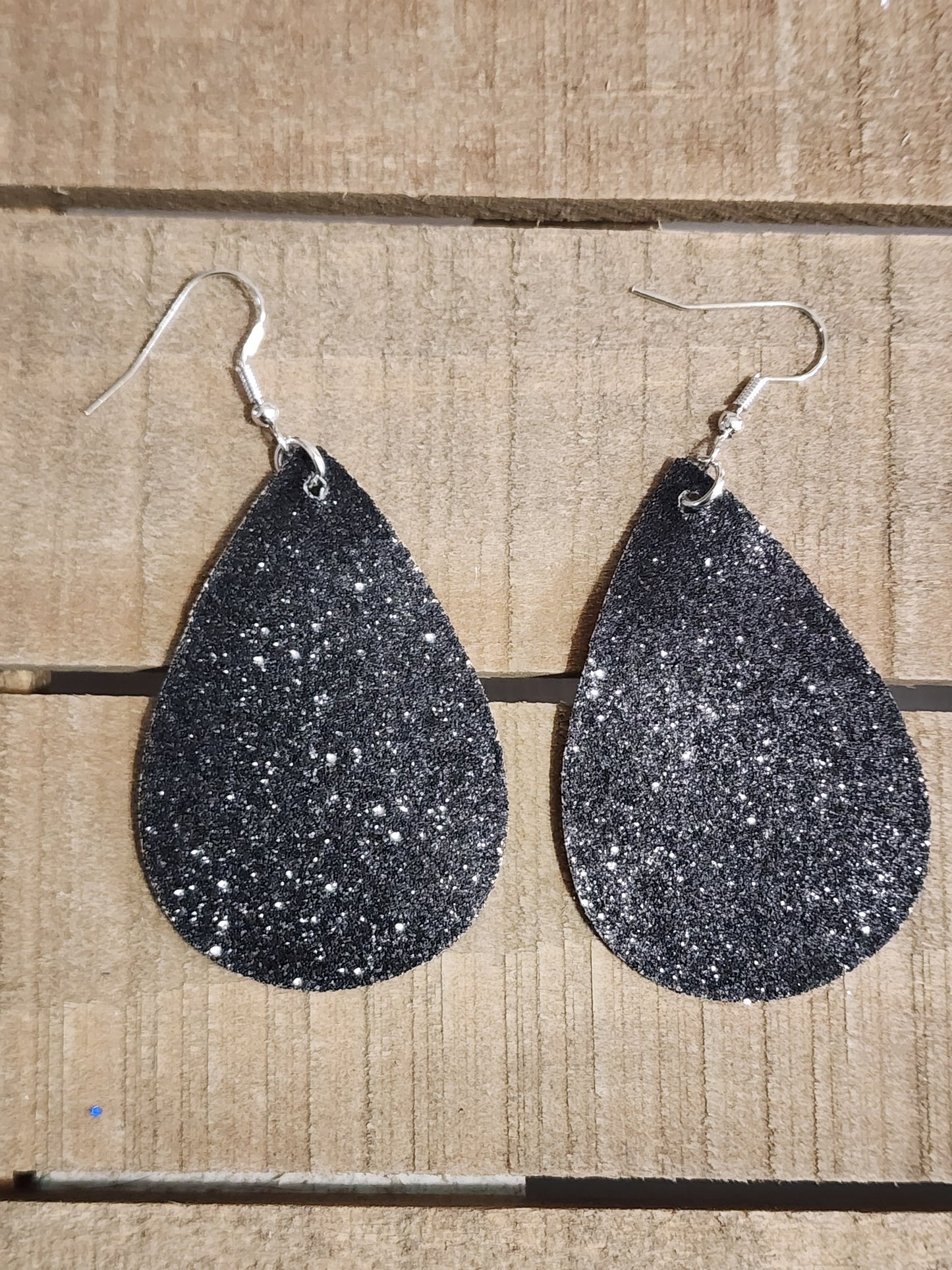 Glitter Teardrop Earrings