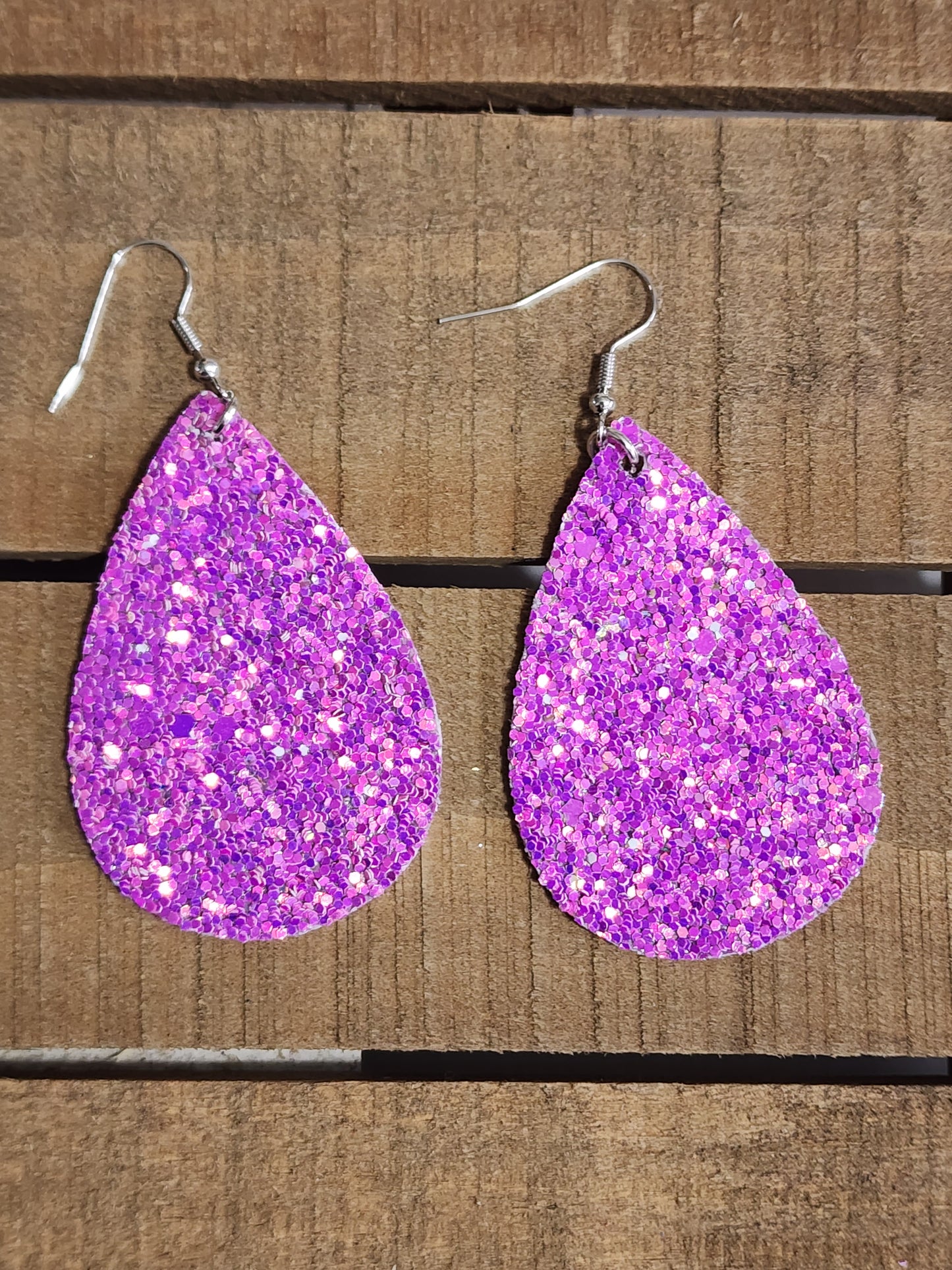 Glitter Teardrop Earrings